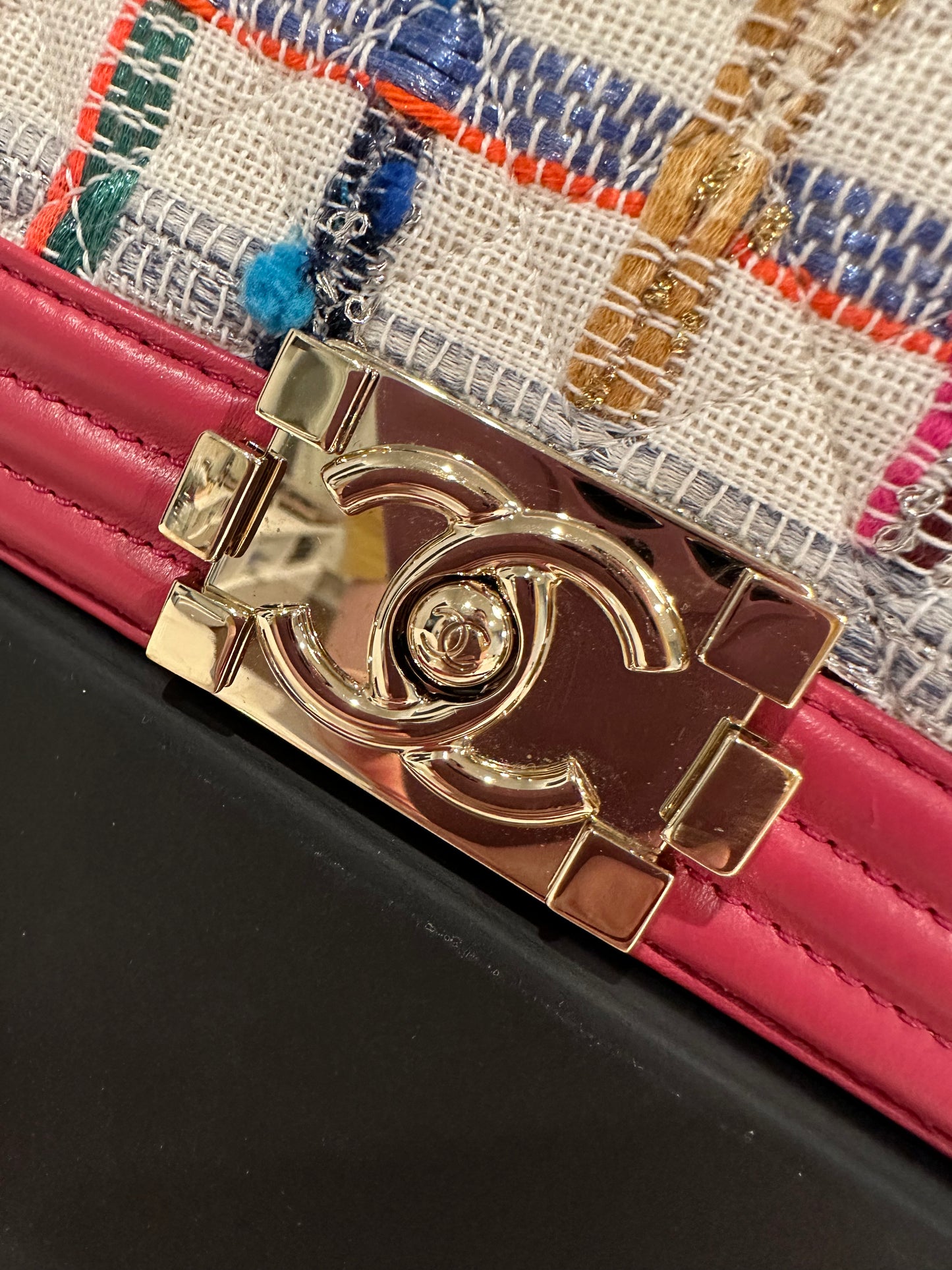 CHANEL Tweed Small Boy Bag