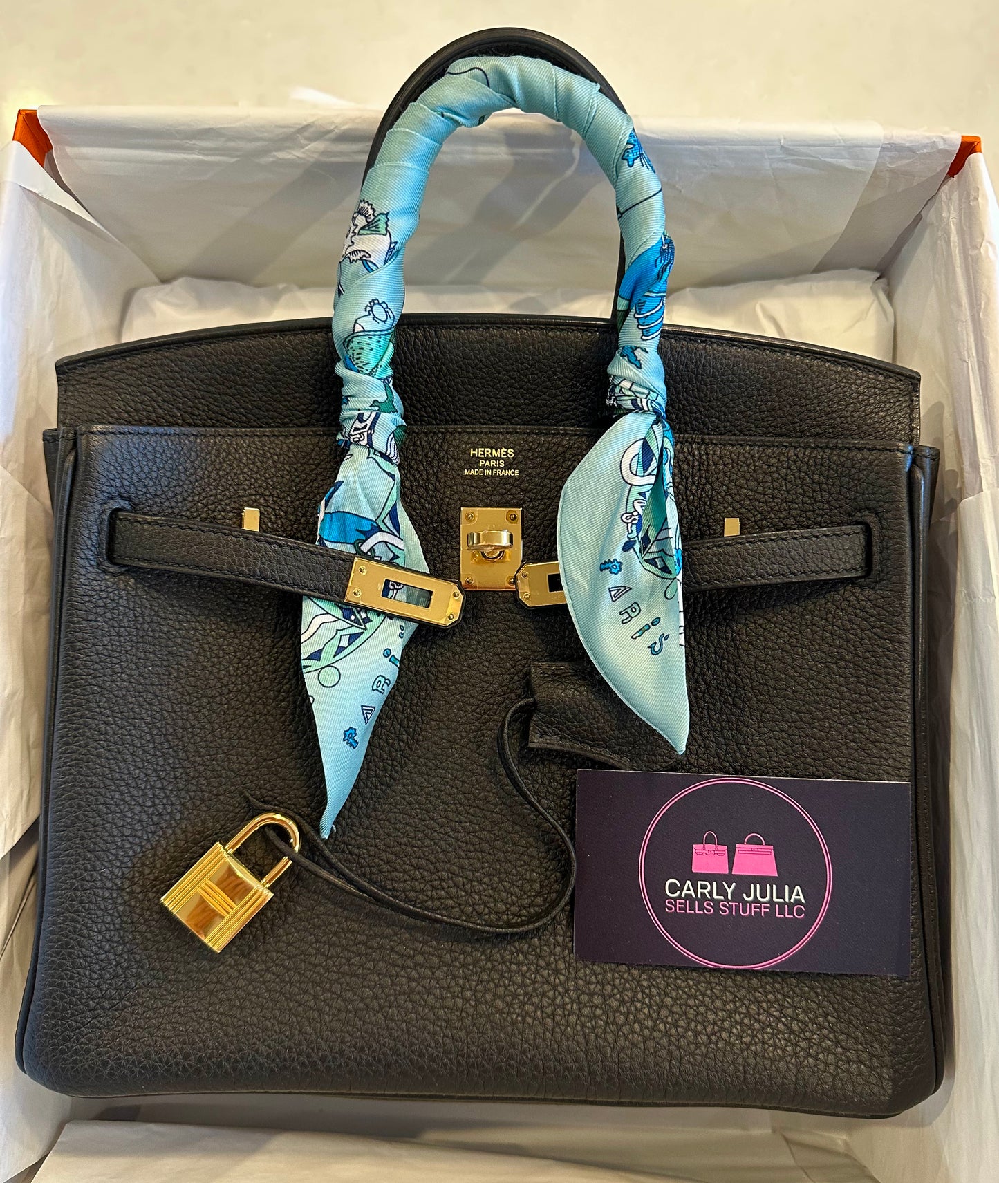 Hermes Birkin 25 Togo Noir GHW