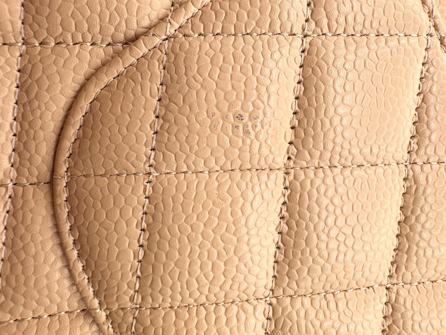 CHANEL Beige Medium Double Flap GHW