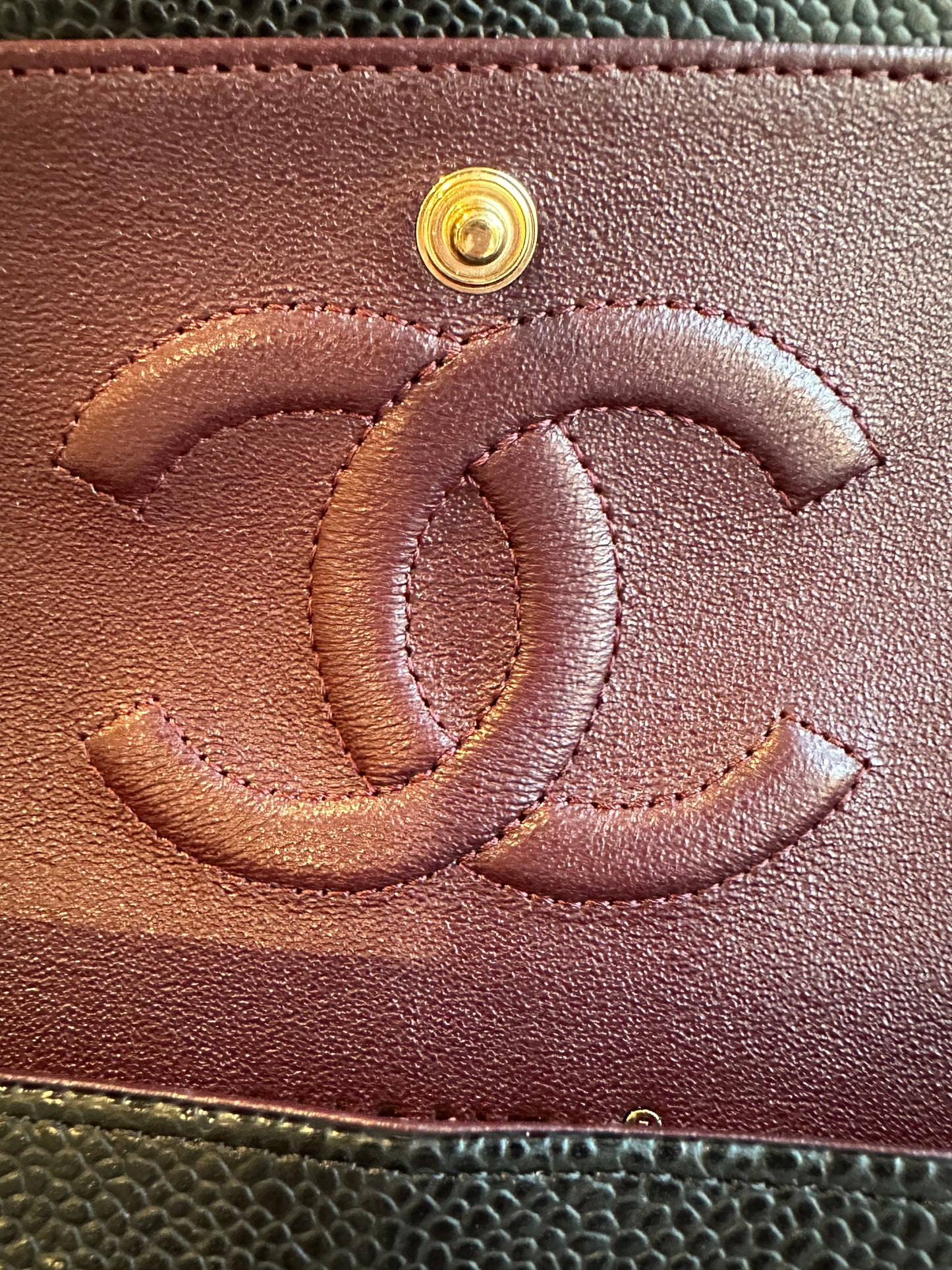 CHANEL Medium Caviar Double Flap GHW