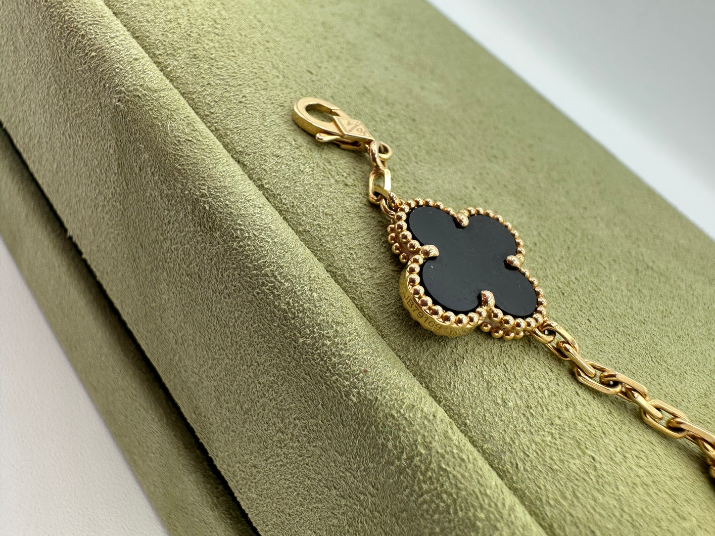 Van Cleef & Arpels Black Onyx 5 Motif Bracelet