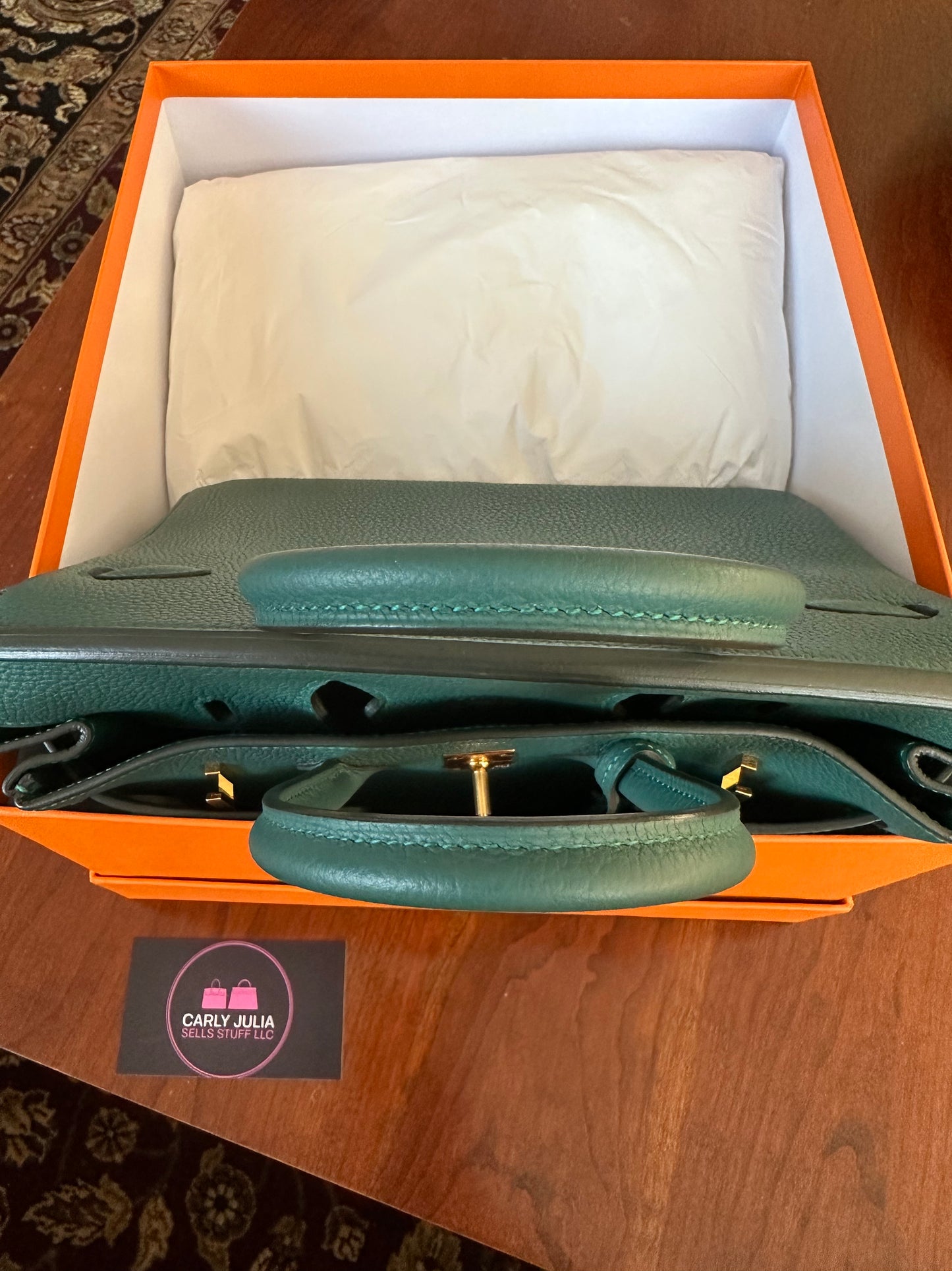 Hermes Birkin 25 Malachite GHW