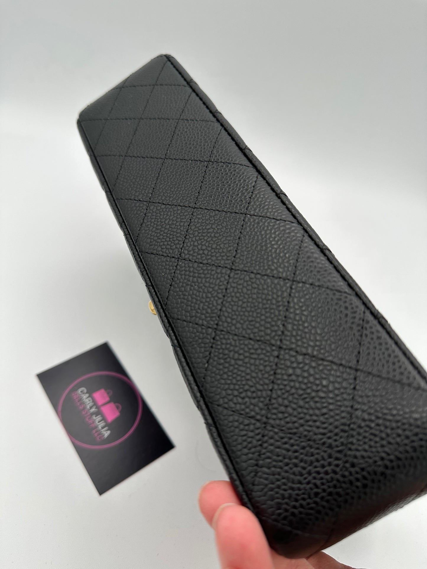 CHANEL Medium Caviar Double Flap GHW