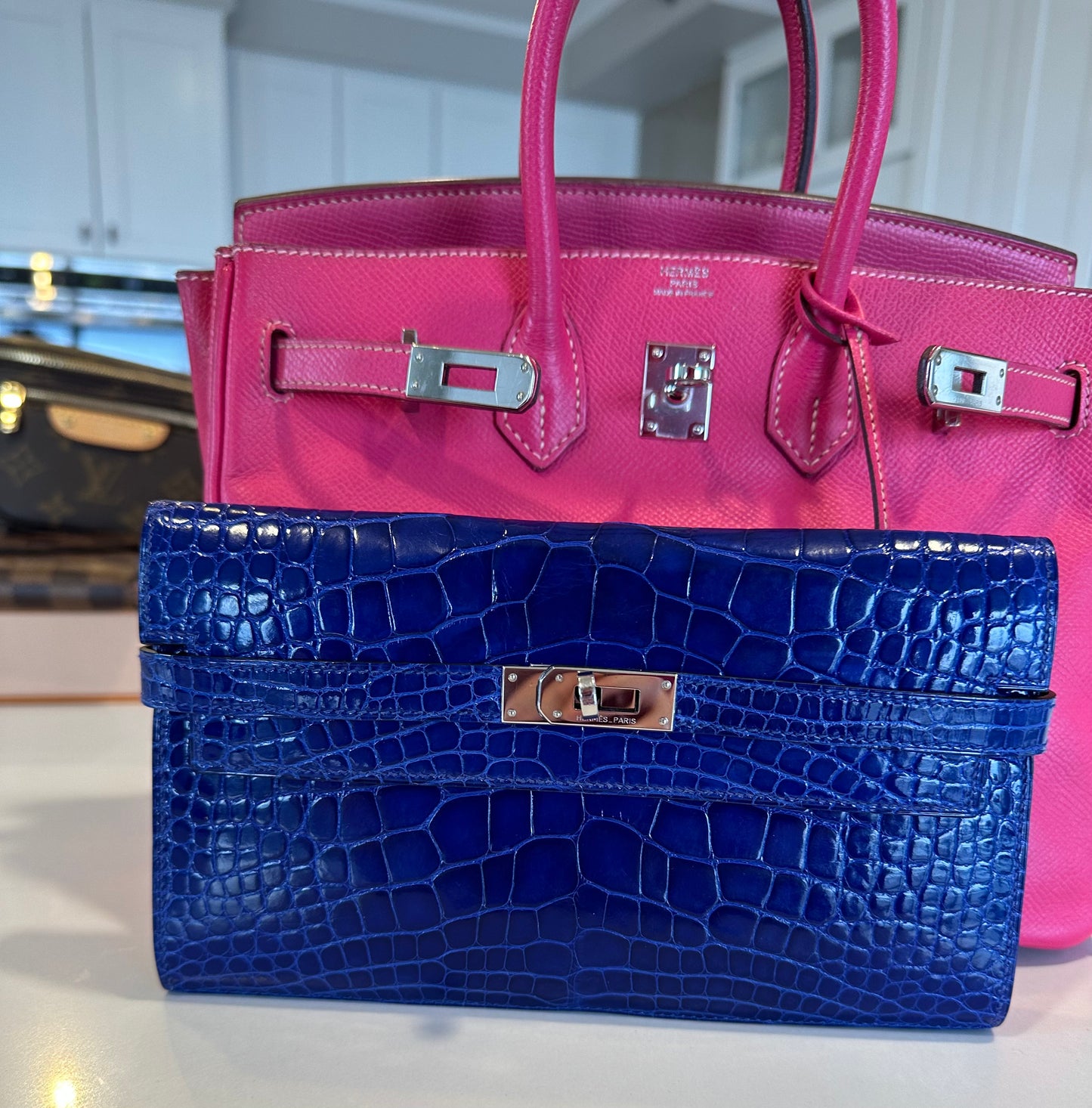 Hermes Alligator Kelly Wallet PHW