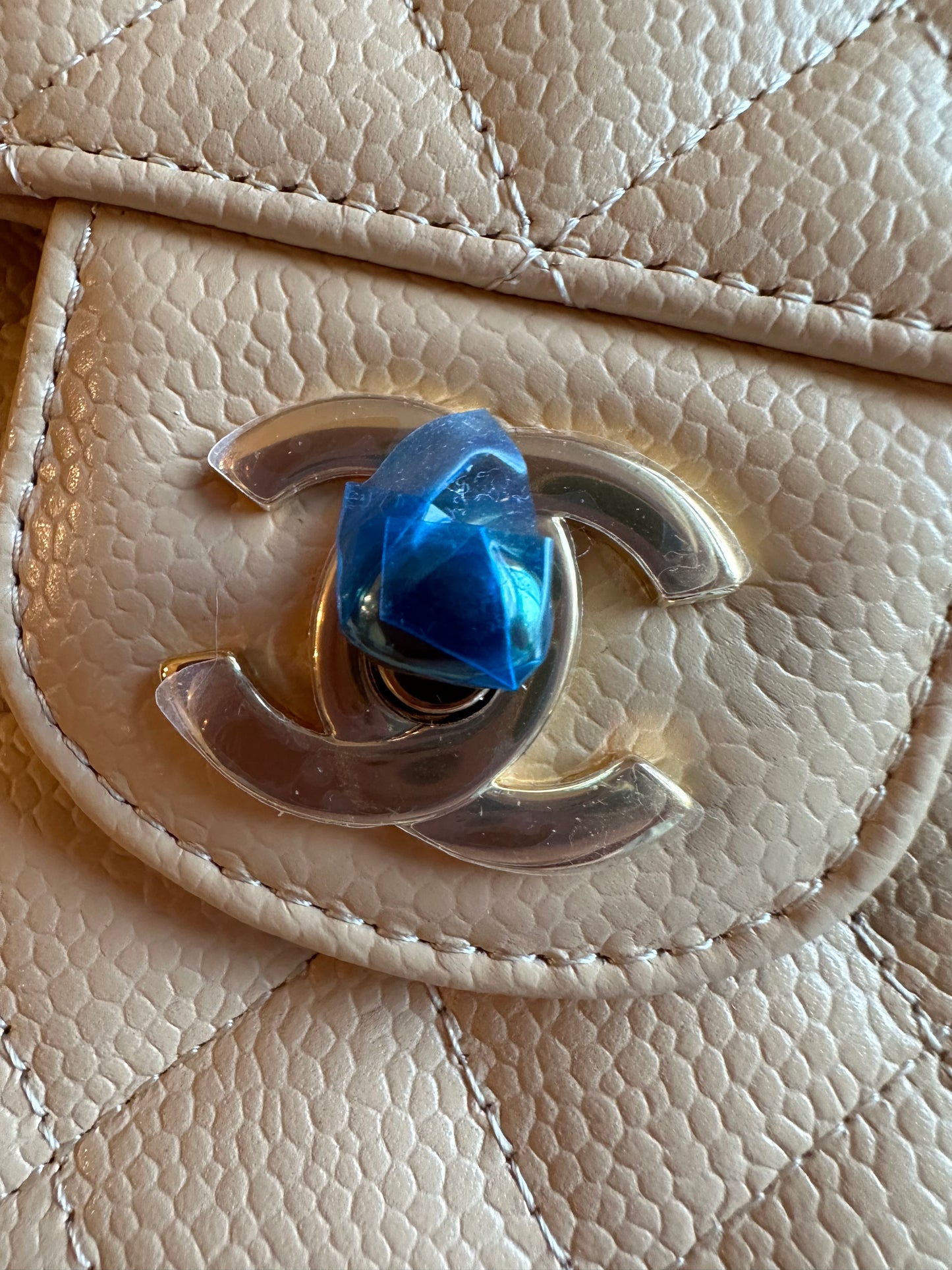 CHANEL Brand New 2021 Small Beige Clair Double Flap GHW