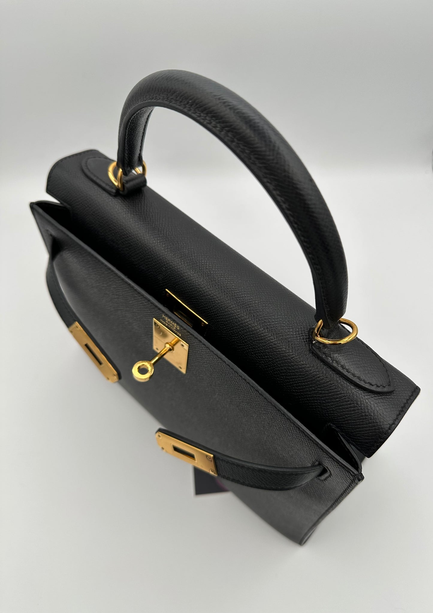Hermes Kelly 28 Noir Sellier GHW