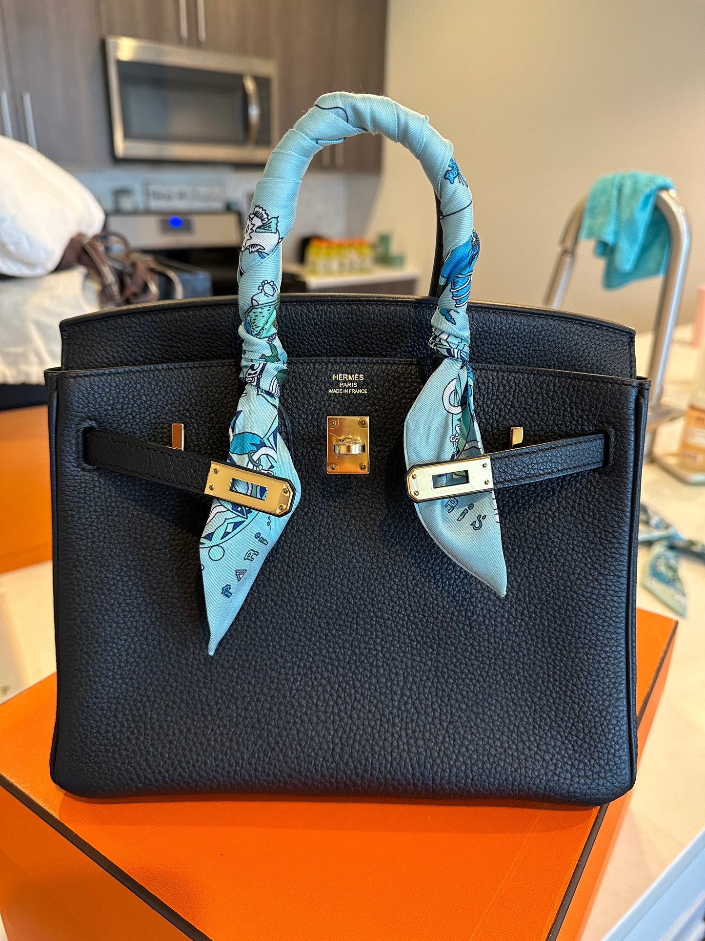 Hermes Birkin 25 Togo Noir GHW
