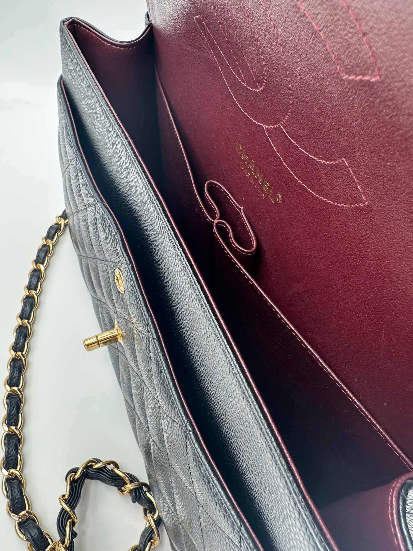 CHANEL Jumbo Caviar Double Flap GHW