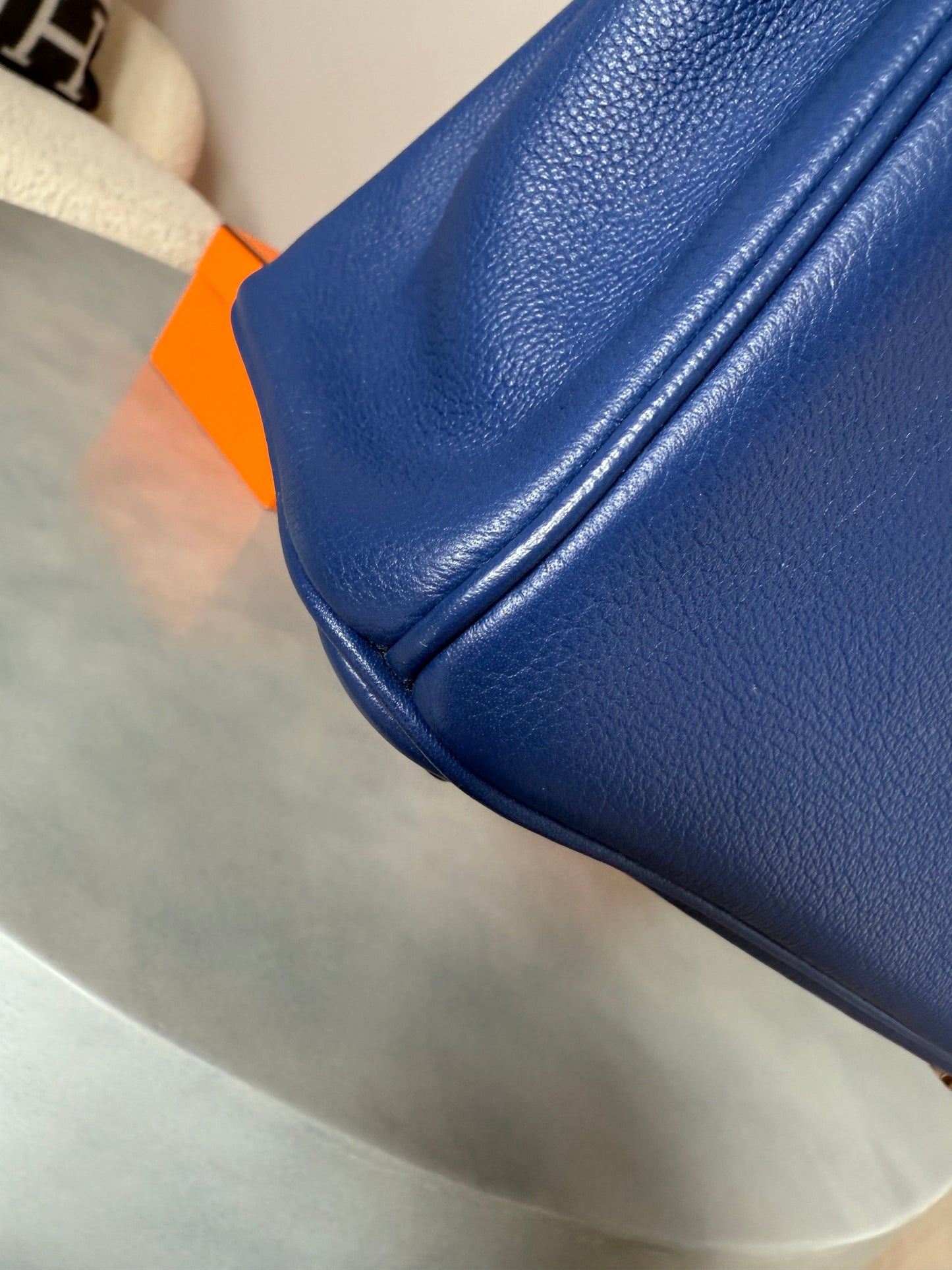 Birkin 25 Novillo Matte Alligator Bleu Saphir Bleu Marine RGHW - Carly Julia Sells Stuff, LLC