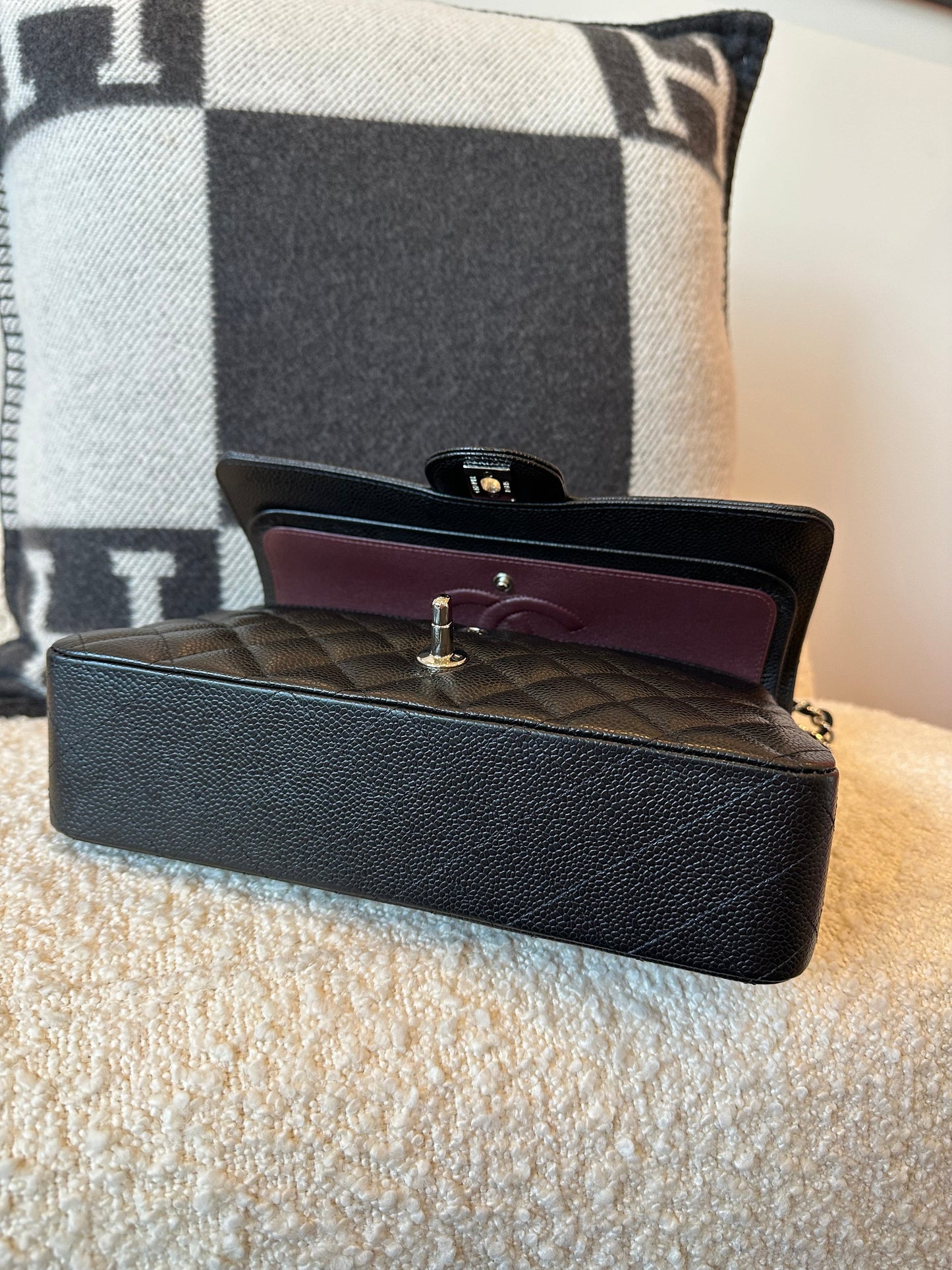 CHANEL Caviar Medium Double Flap Black SHW - Carly Julia Sells Stuff, LLC