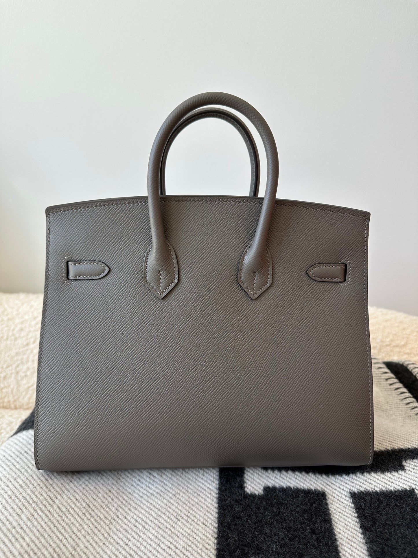 Hermes 2022 Birkin 25 Epsom Sellier PHW Gris Meyer - Carly Julia Sells Stuff, LLC