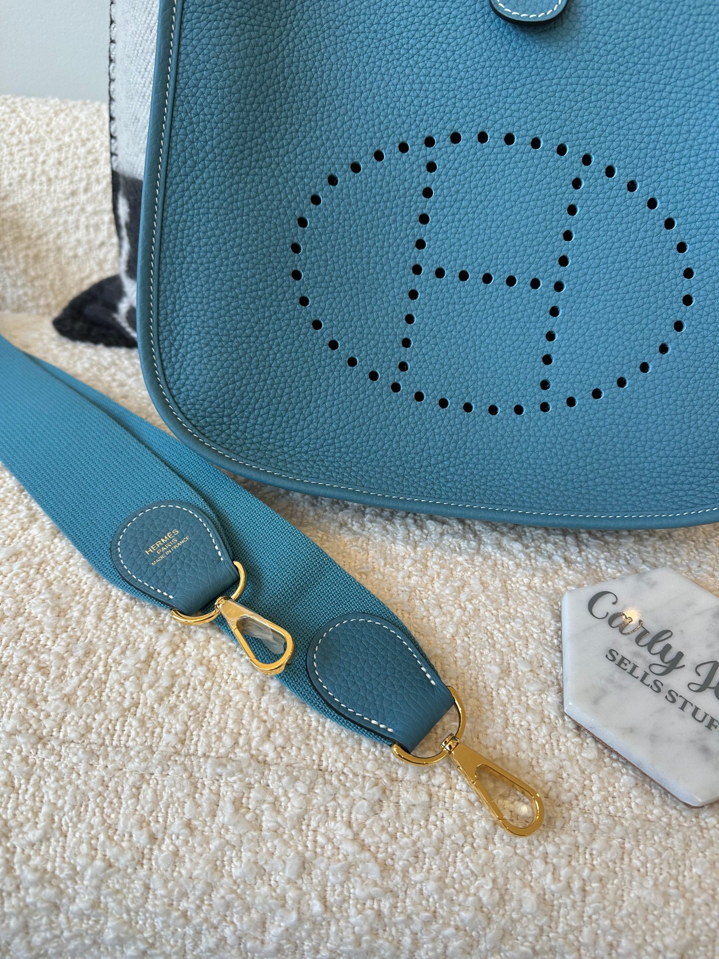 Hermes 2023 Evelyne 29 PM Blue Jean GHW - Carly Julia Sells Stuff, LLC