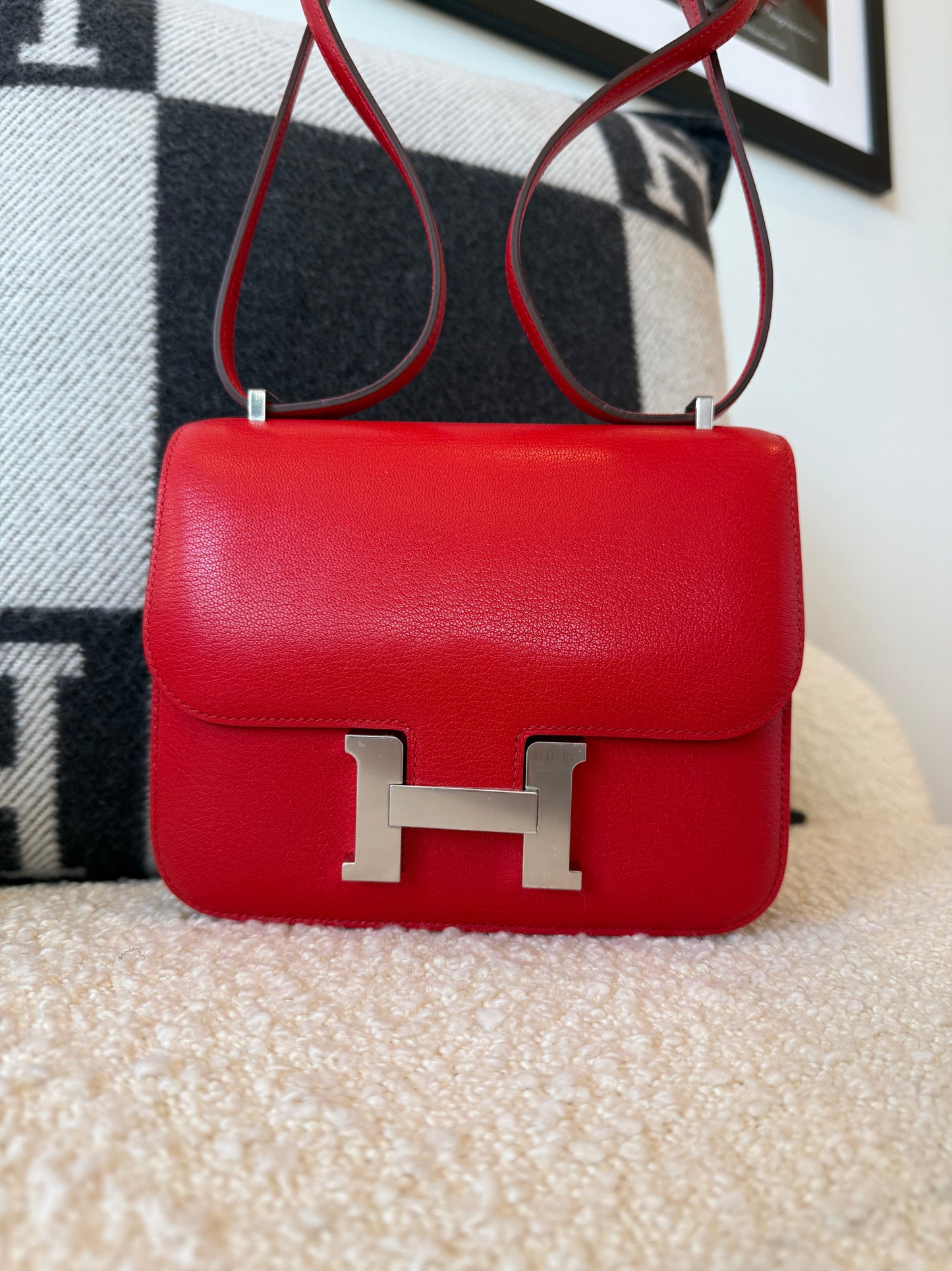 Hermes 2024 Constance 18 Chèvre Rouge De Coeur PHW - Carly Julia Sells Stuff, LLC