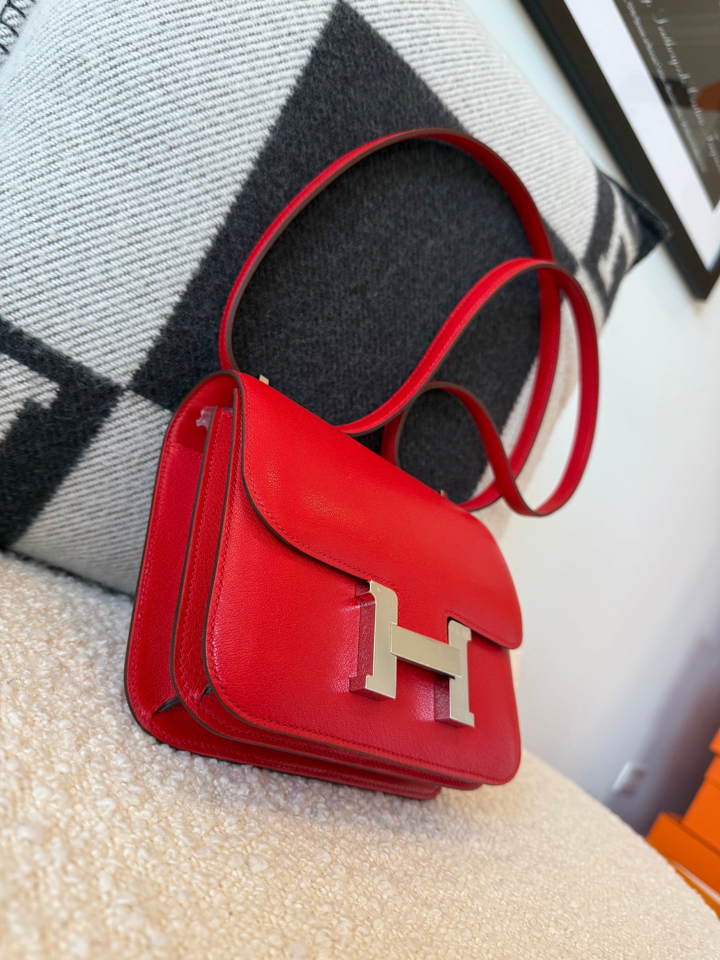 Hermes 2024 Constance 18 Chèvre Rouge De Coeur PHW - Carly Julia Sells Stuff, LLC