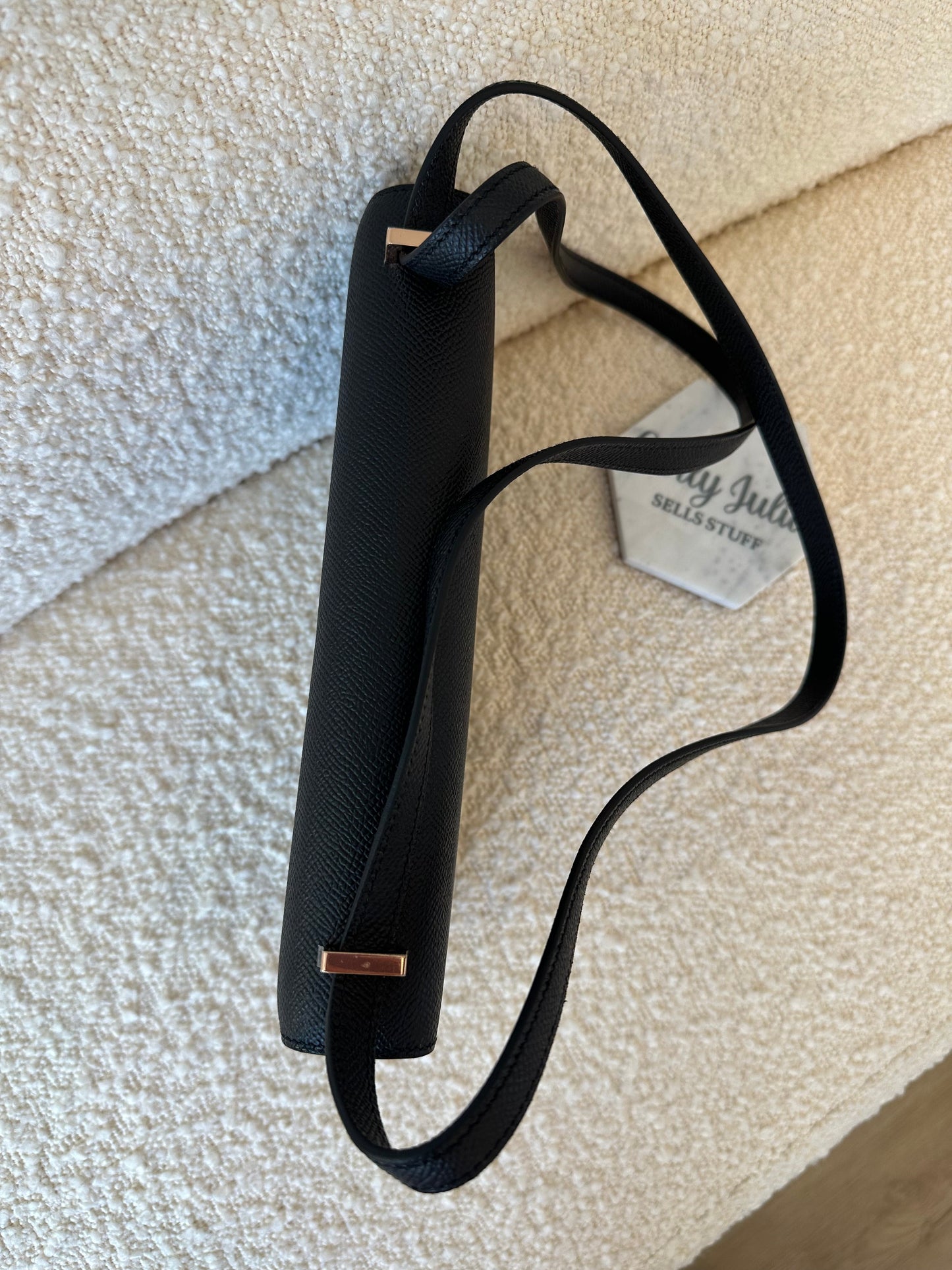 Hermes 2024 Constance Elan 25 Noir Epsom Rose Gold Hardware - Carly Julia Sells Stuff, LLC