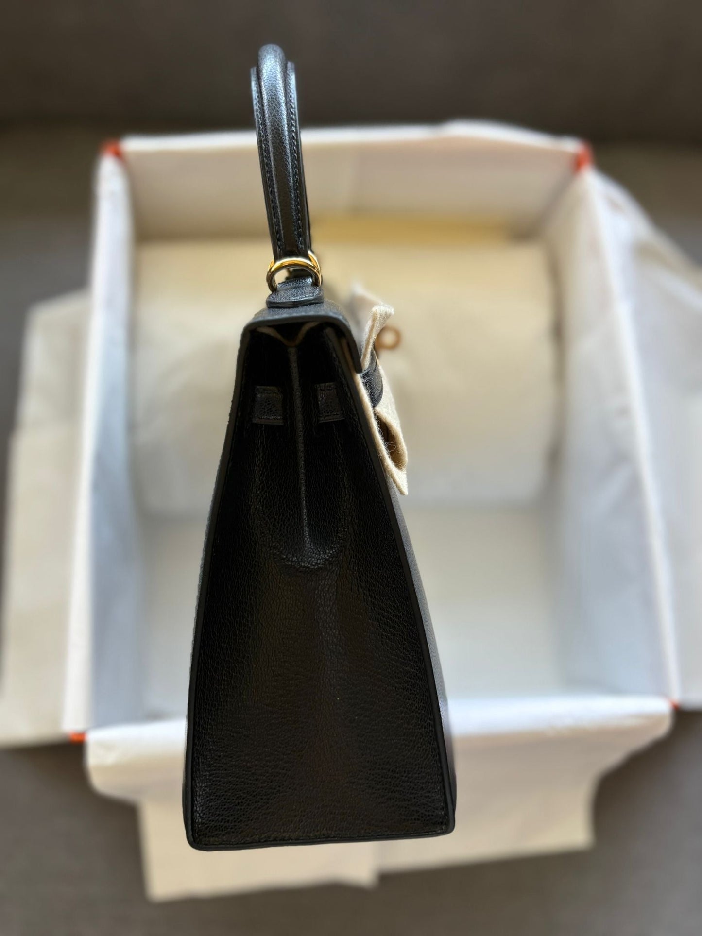 Hermes 2025 Kelly 25 Chamilka Chevre Noir GHW - Carly Julia Sells Stuff, LLC