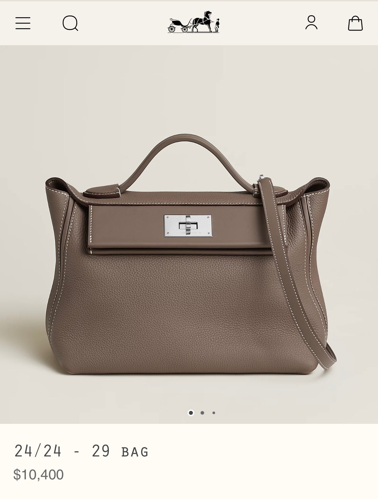 Hermes 24/24 29 Etoupe PHW - Carly Julia Sells Stuff, LLC