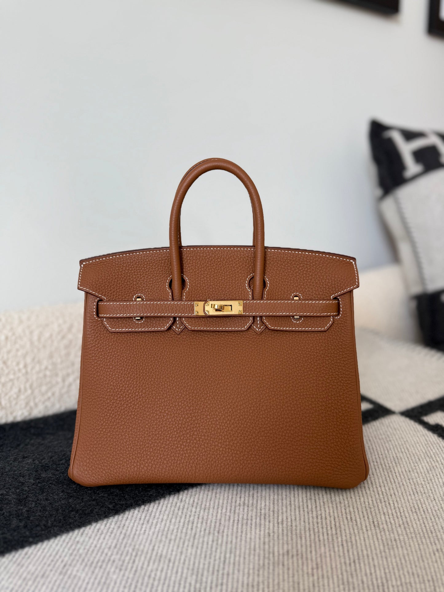 Hermes Birkin 25 Togo Retourne Gold GHW - Carly Julia Sells Stuff, LLC