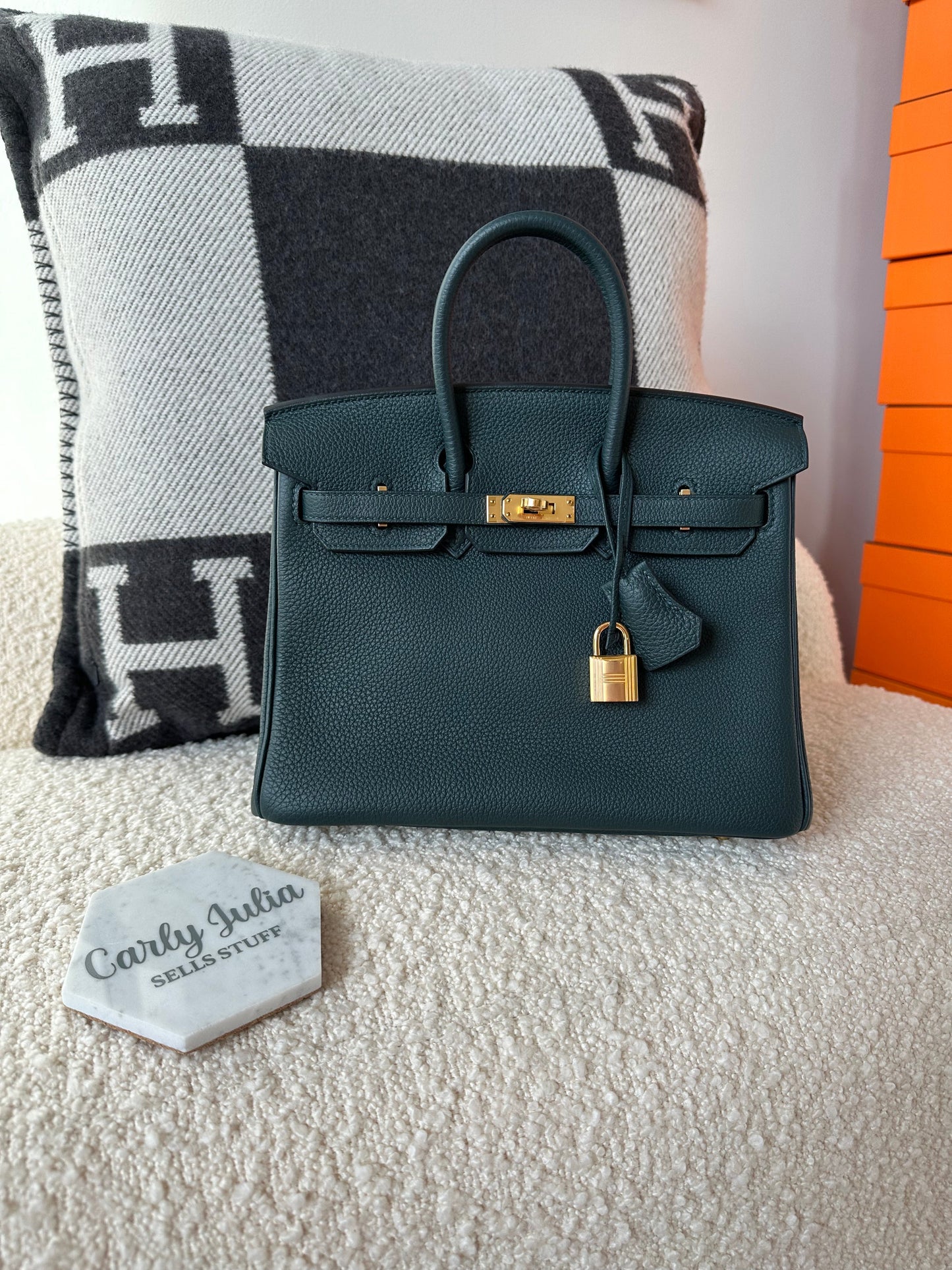 Hermes Birkin 25 Togo Vert Cypress GHW - Carly Julia Sells Stuff, LLC