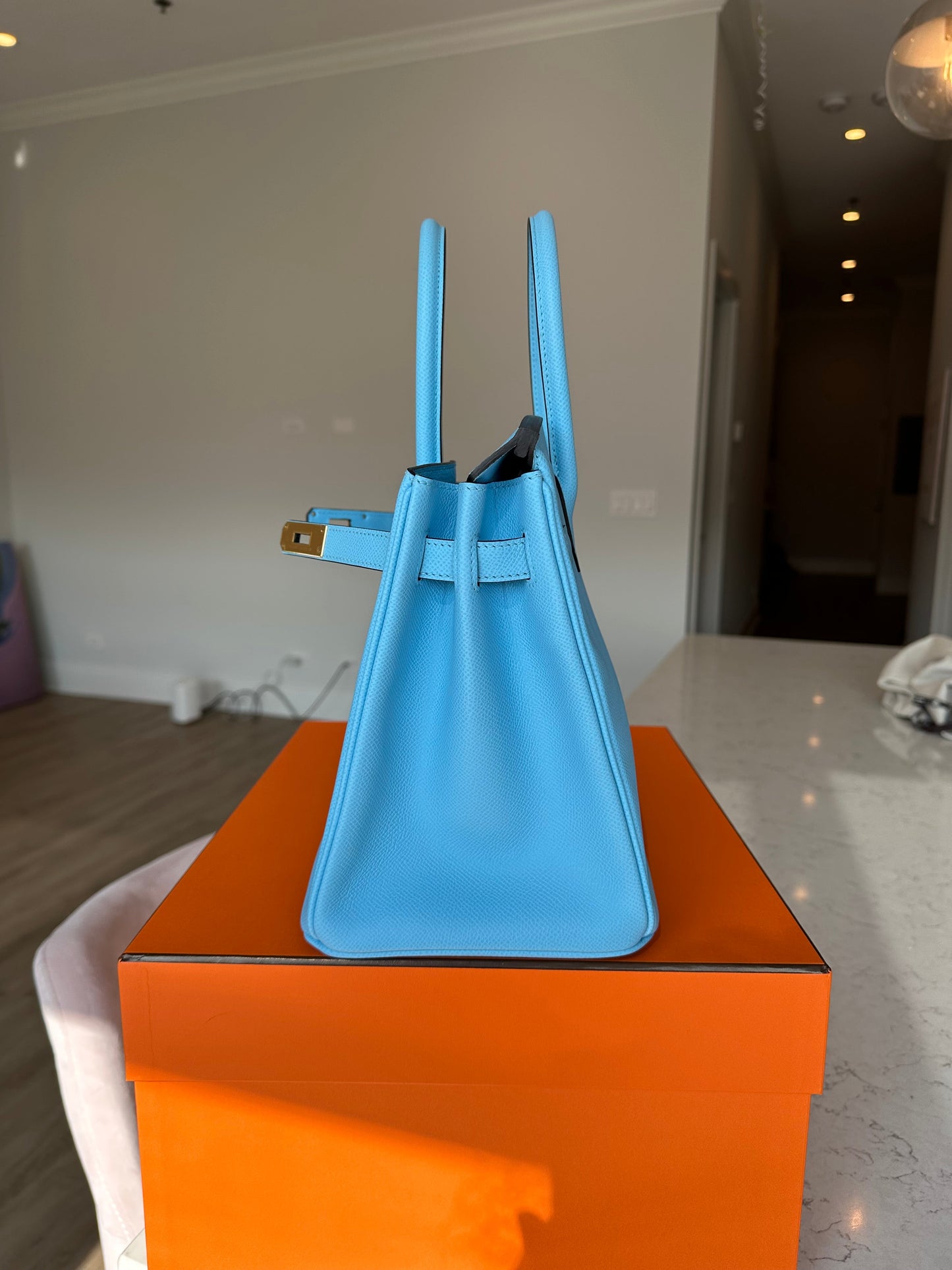 Hermes Birkin 30 Epsom Celeste GHW - Carly Julia Sells Stuff, LLC