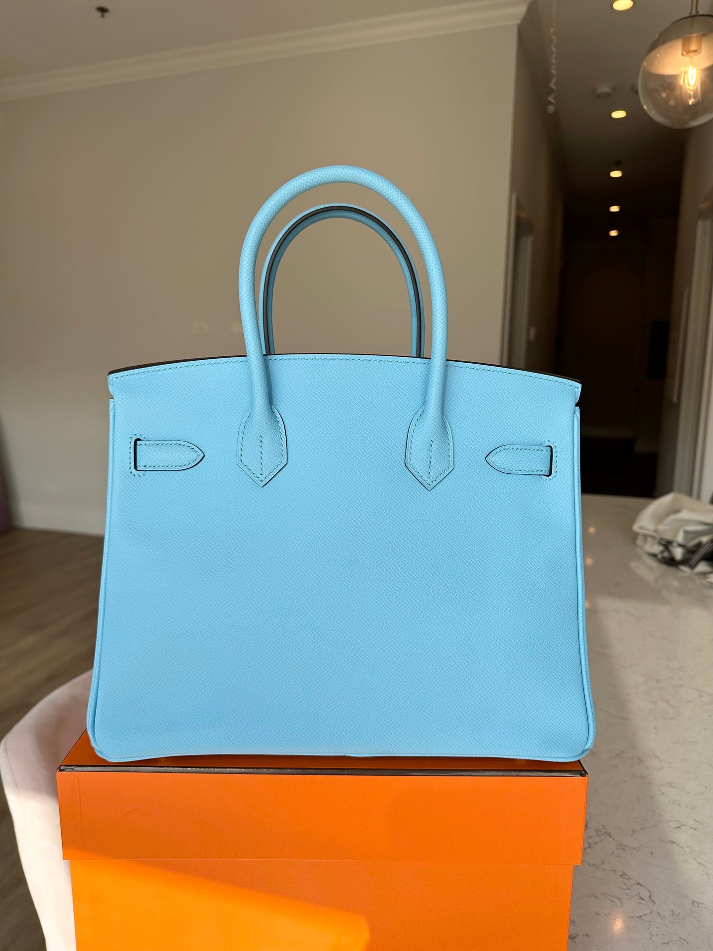 Hermes Birkin 30 Epsom Celeste GHW - Carly Julia Sells Stuff, LLC