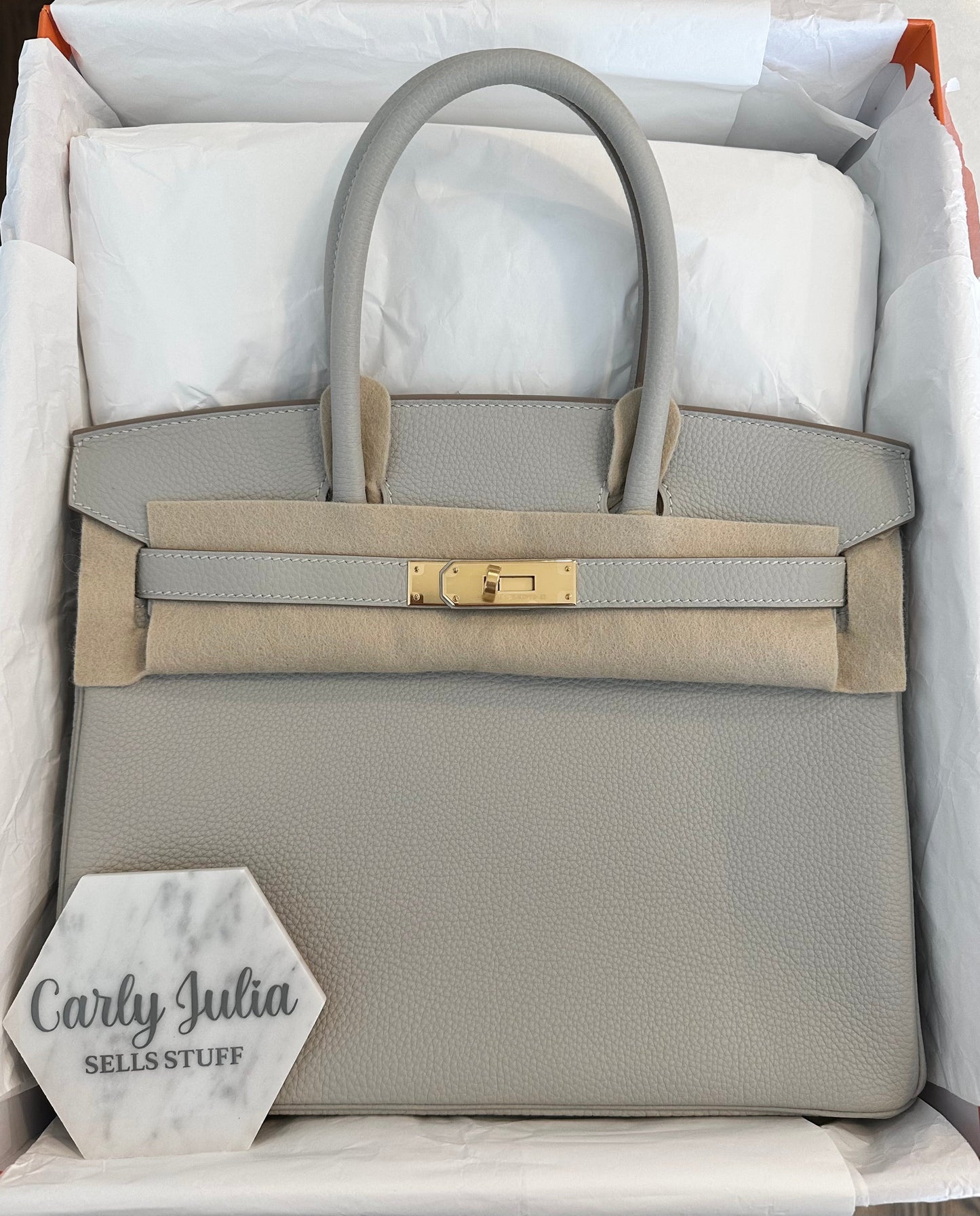 Hermes Birkin 30 Gris Perle GHW - Carly Julia Sells Stuff, LLC