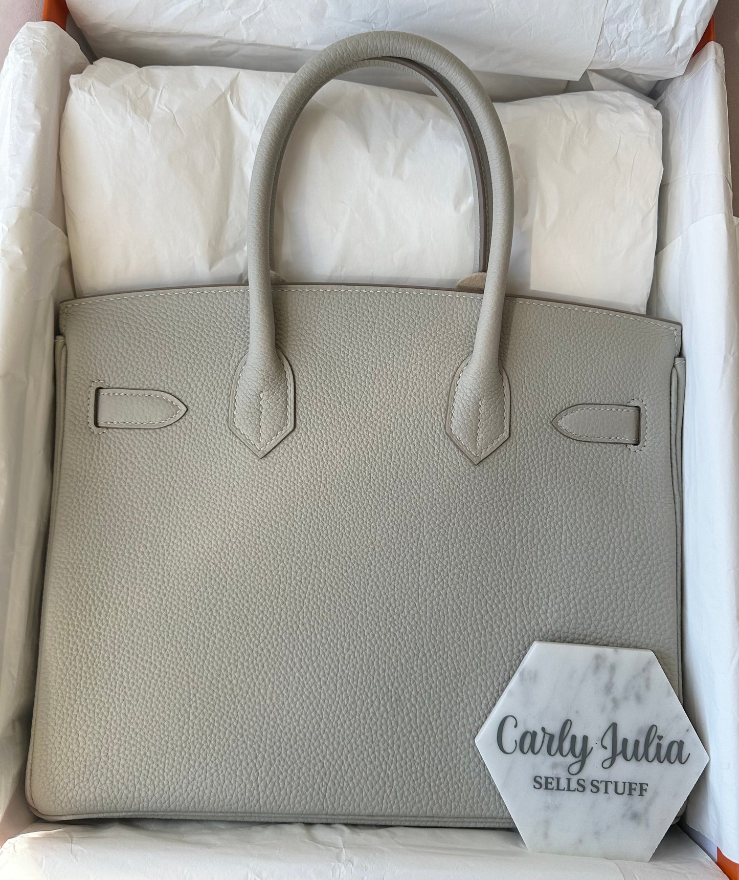 Hermes Birkin 30 Gris Perle GHW - Carly Julia Sells Stuff, LLC