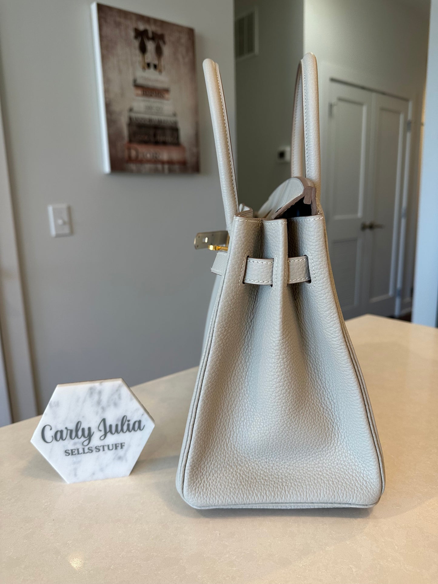 Hermes Birkin 30 Gris Perle GHW - Carly Julia Sells Stuff, LLC