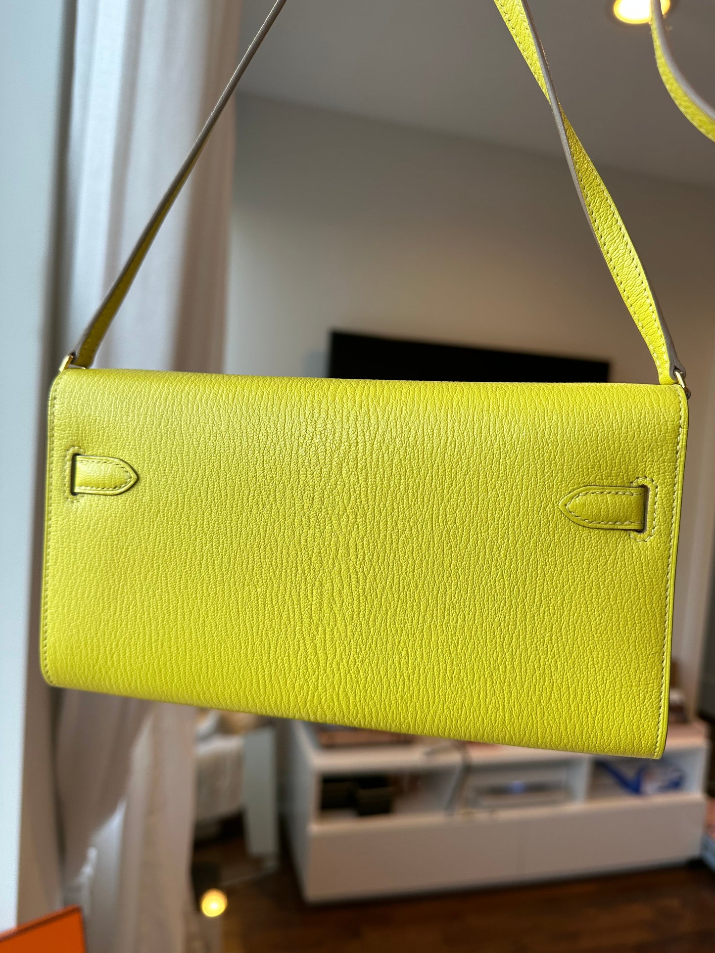 Hermes Chèvre Kelly To Go Lime GHW - Carly Julia Sells Stuff, LLC