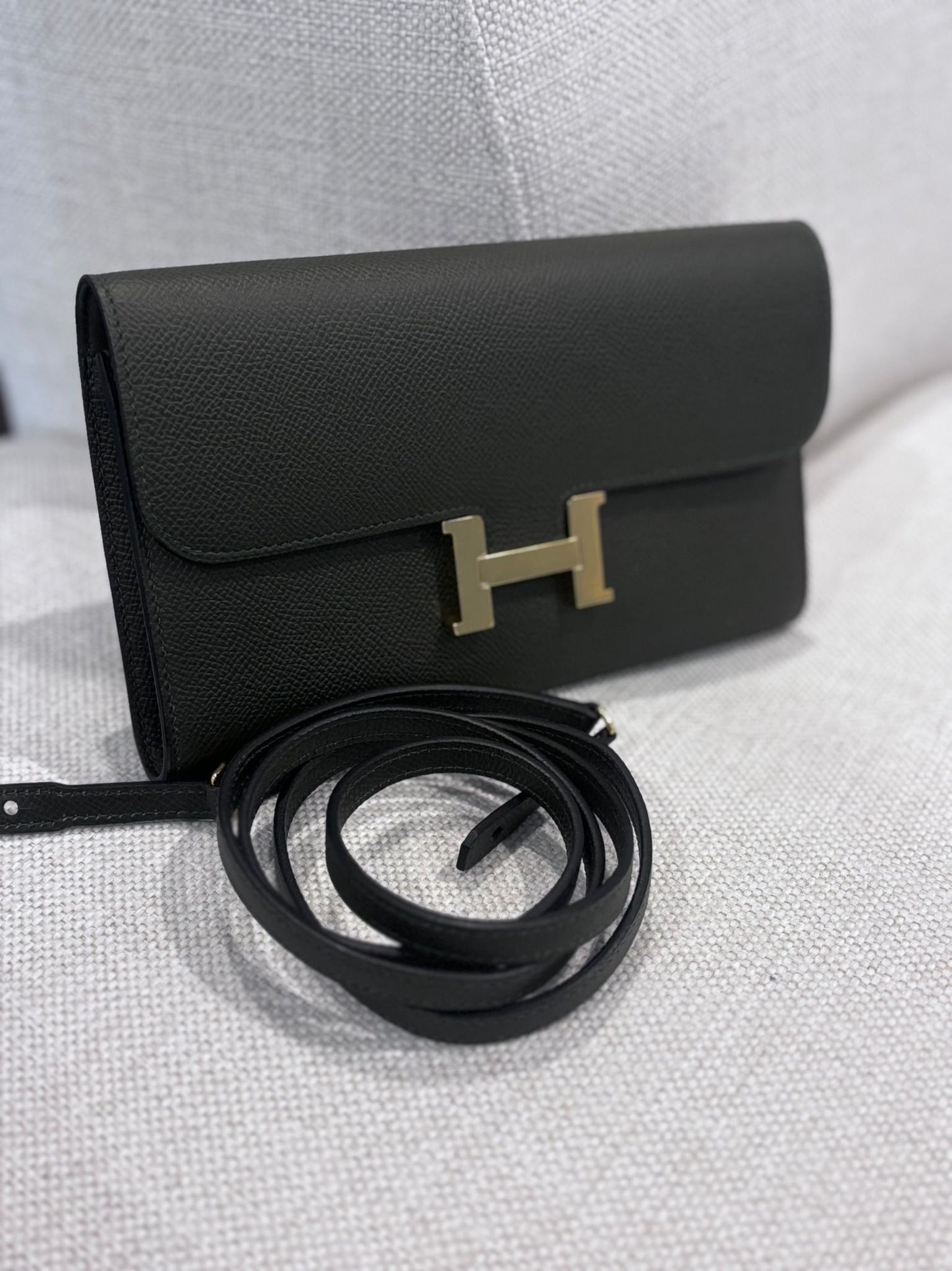 Hermes Constance “To Go” Wallet Vert De Gris GHW - Carly Julia Sells Stuff, LLC