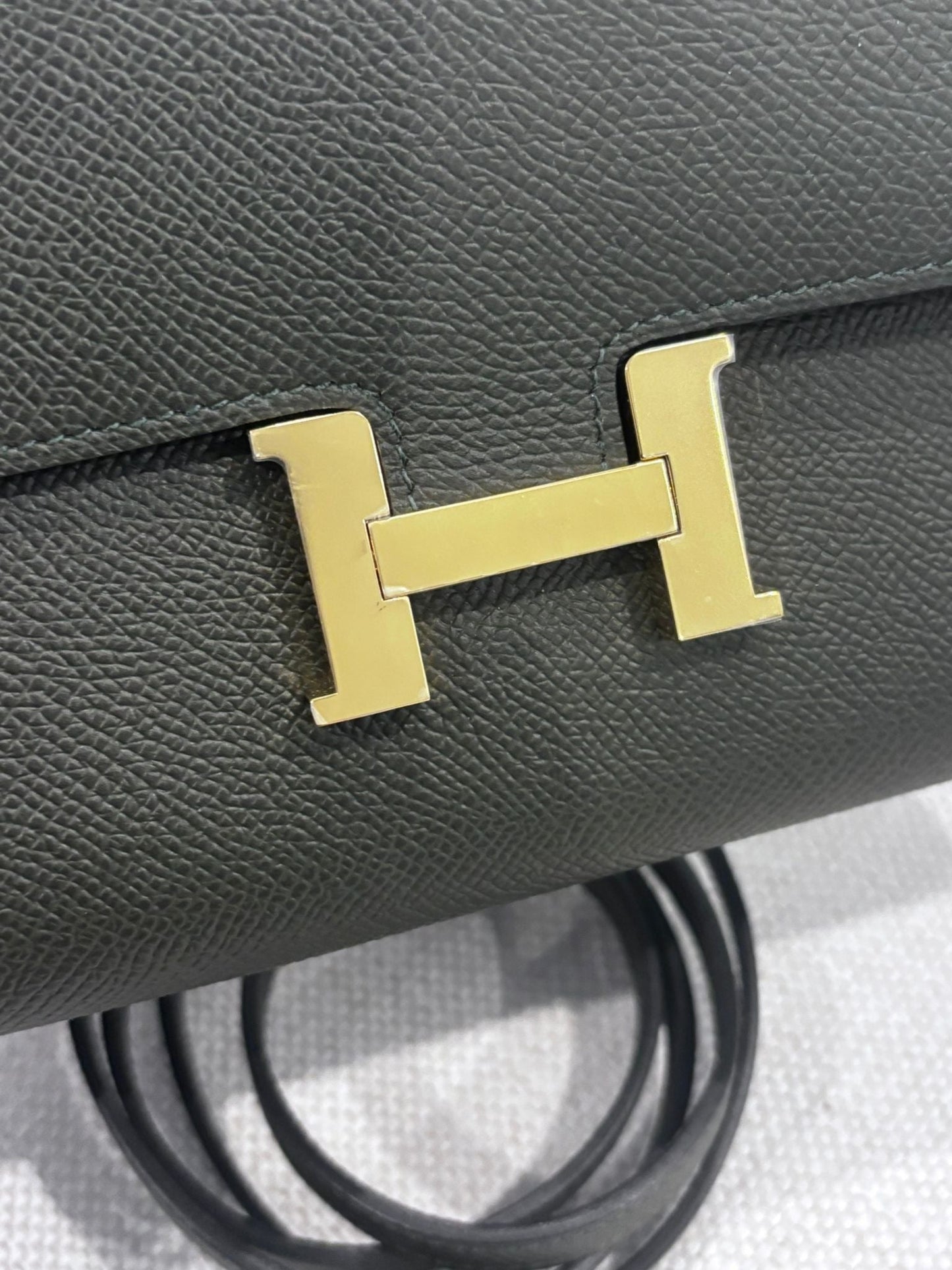 Hermes Constance “To Go” Wallet Vert De Gris GHW - Carly Julia Sells Stuff, LLC