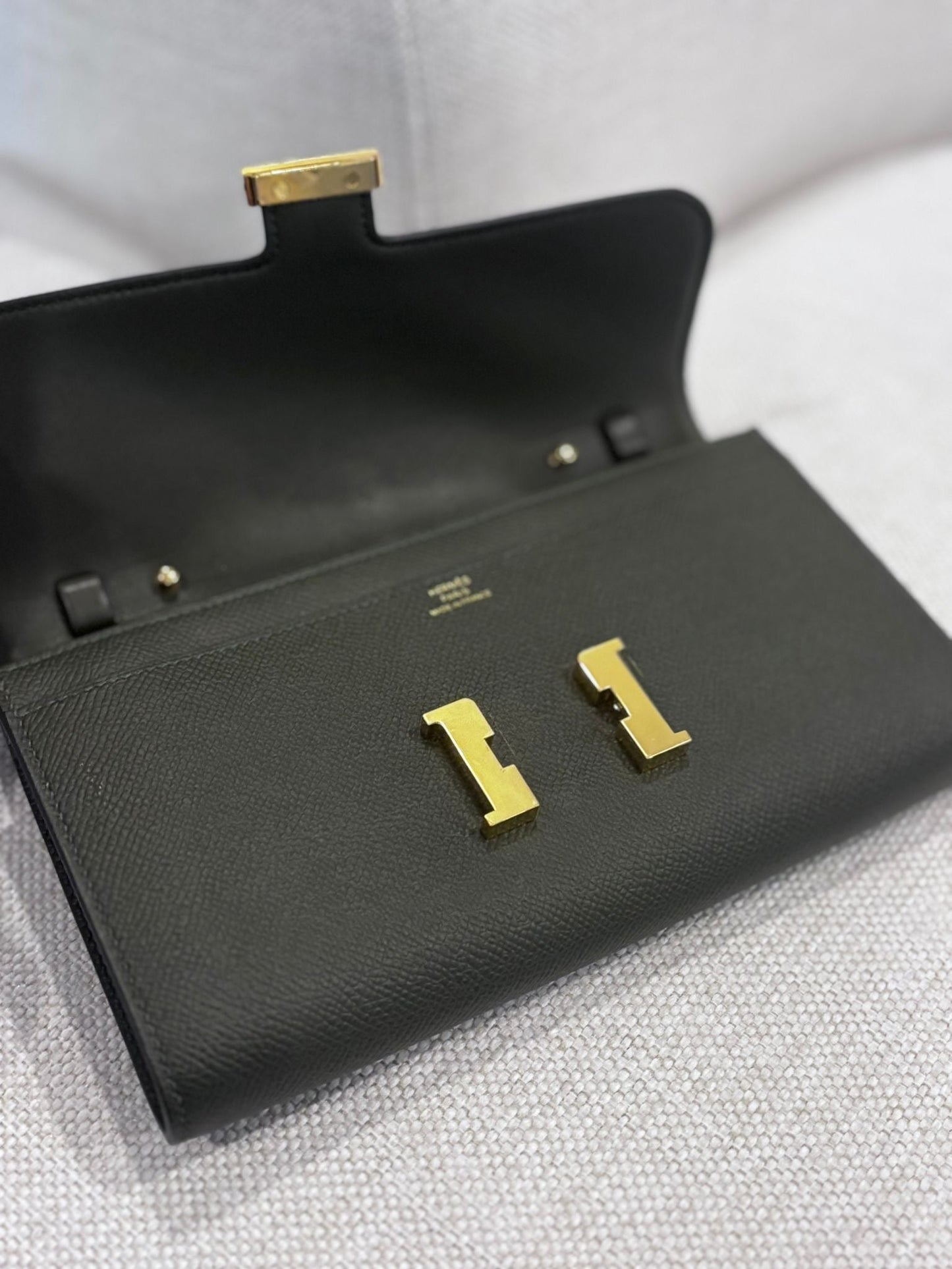 Hermes Constance “To Go” Wallet Vert De Gris GHW - Carly Julia Sells Stuff, LLC