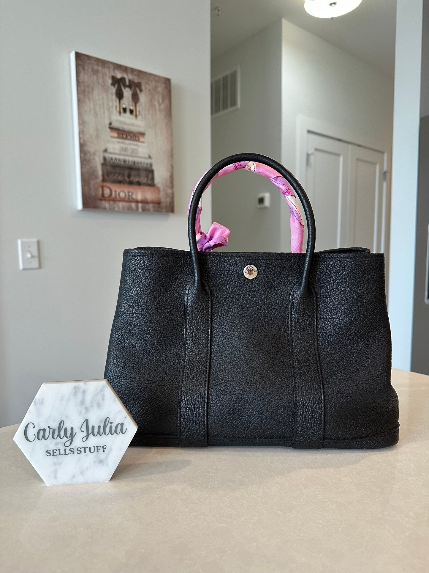 Hermes Garden Party 30 TPM Noir - Carly Julia Sells Stuff, LLC