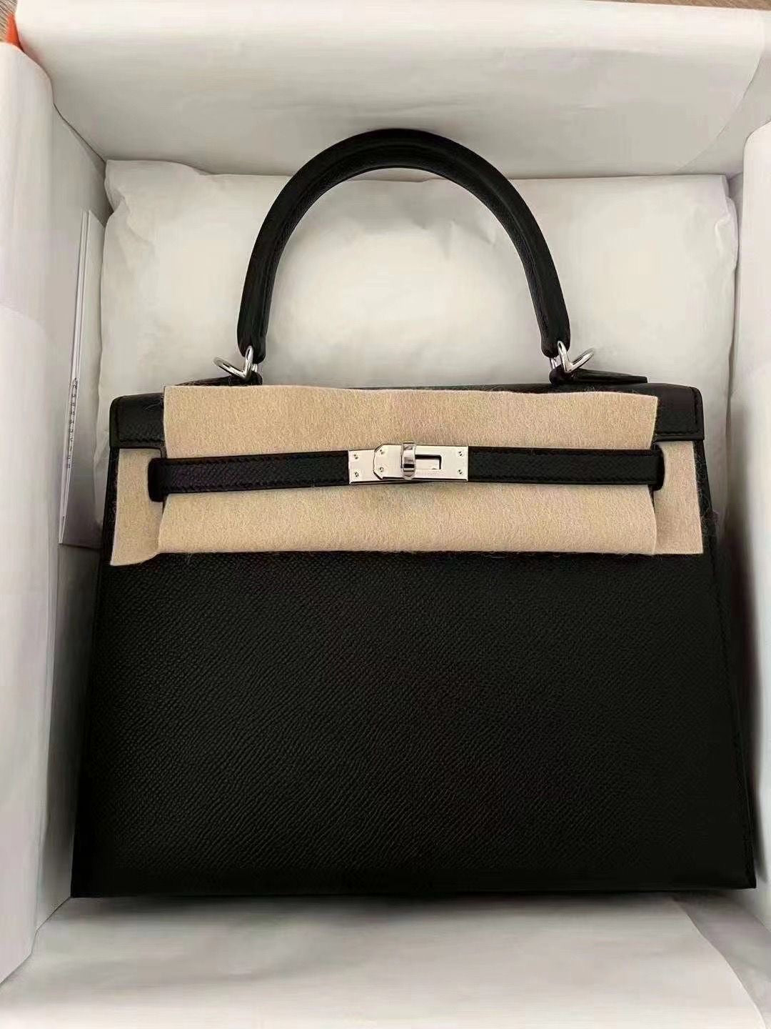 Hermes Kelly 25 Epsom Sellier Noir PHW - Carly Julia Sells Stuff, LLC