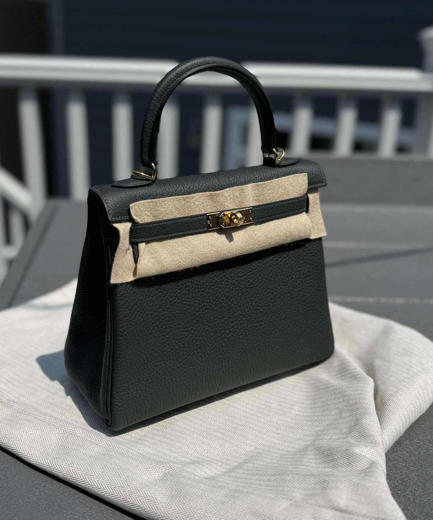 Hermes Kelly 25 Togo Retourne Vert Fonce GHW - Carly Julia Sells Stuff, LLC