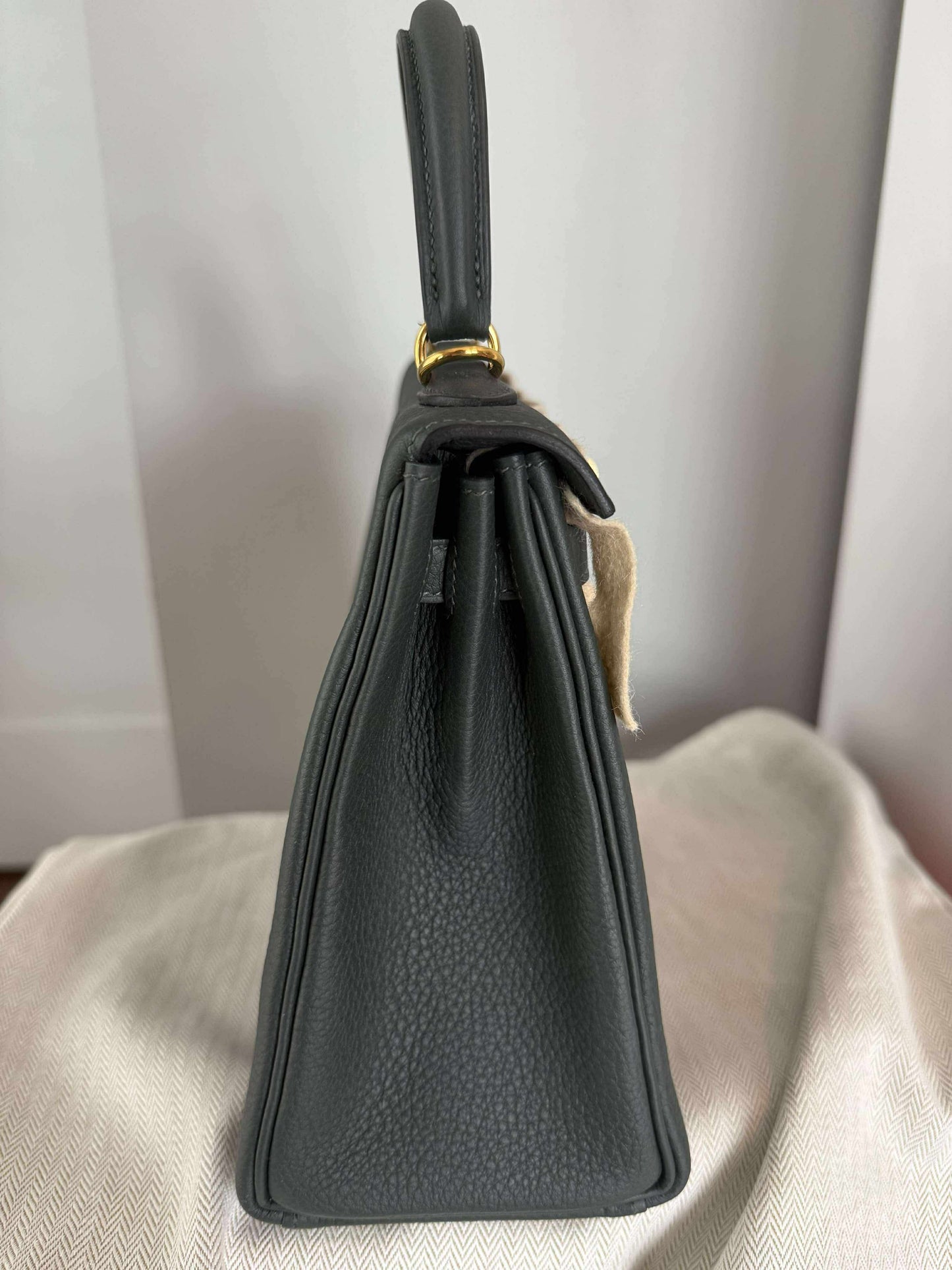 Hermes Kelly 25 Togo Retourne Vert Fonce GHW - Carly Julia Sells Stuff, LLC