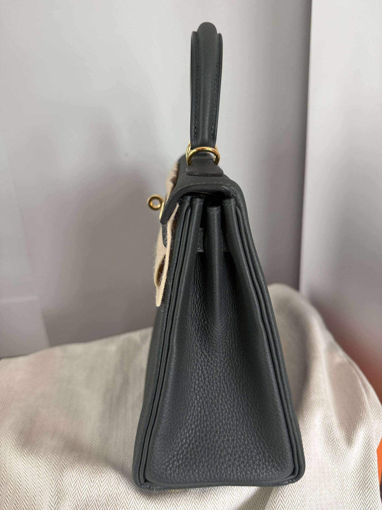 Hermes Kelly 25 Togo Retourne Vert Fonce GHW - Carly Julia Sells Stuff, LLC