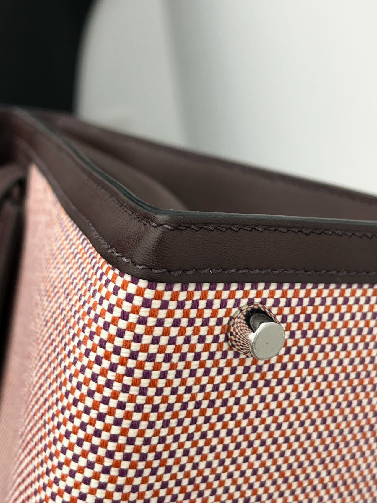 Hermes Kelly 28 Rouge Sellier Toile PHW - Carly Julia Sells Stuff, LLC