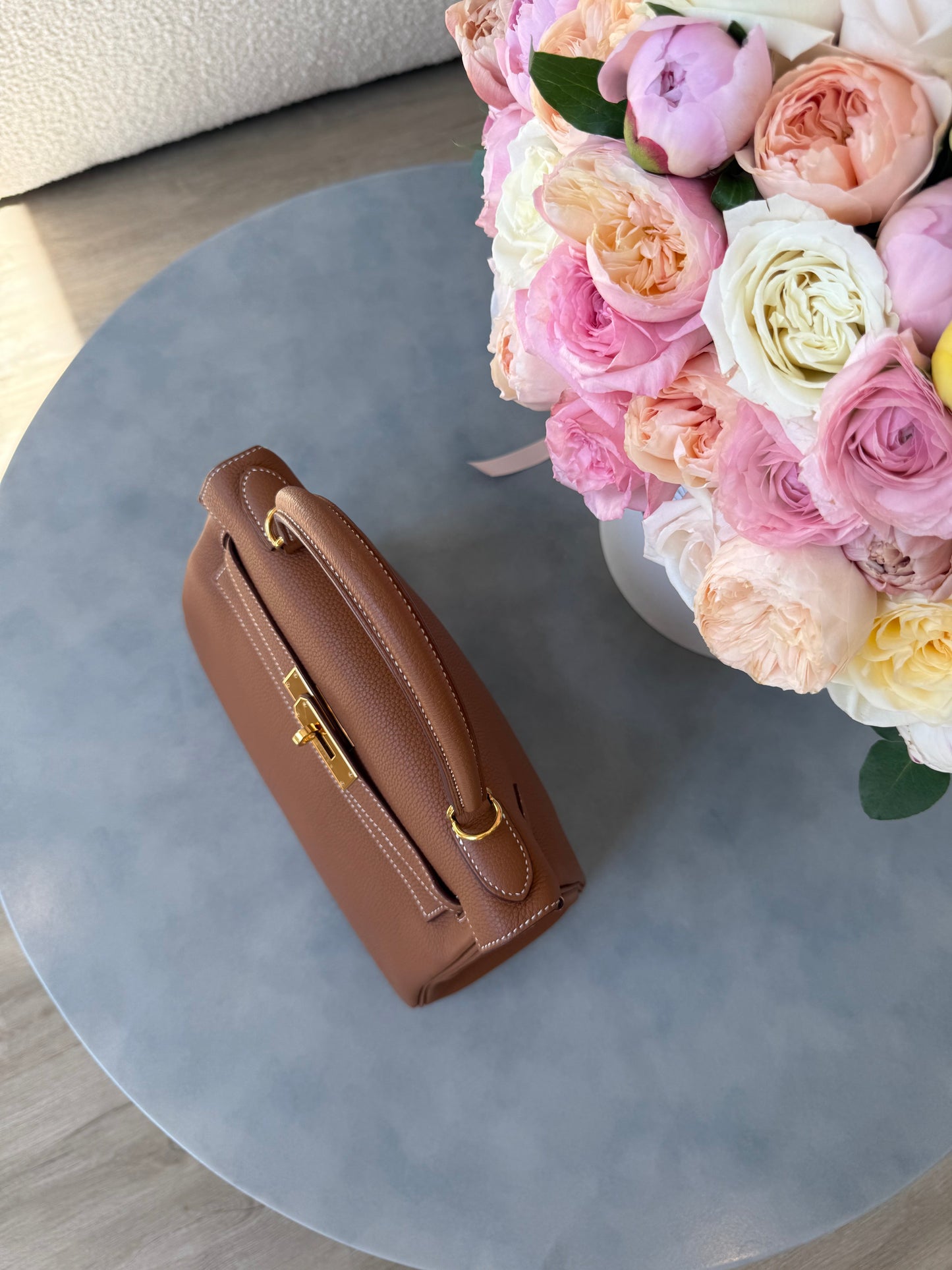 Hermes Kelly 28 Togo Retourne Gold GHW - Carly Julia Sells Stuff, LLC