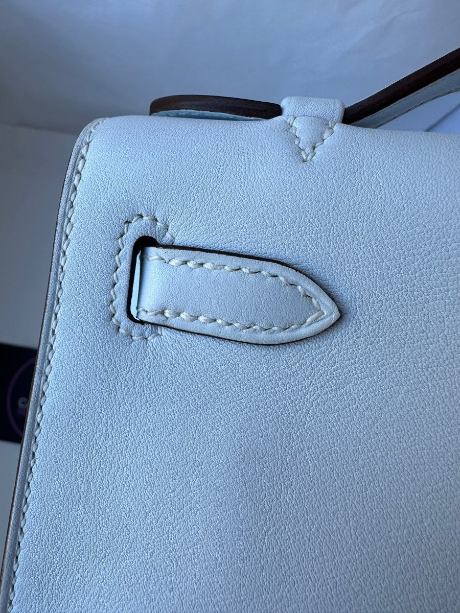 Hermes Kelly Pochette Blue Brume PHW - Carly Julia Sells Stuff, LLC