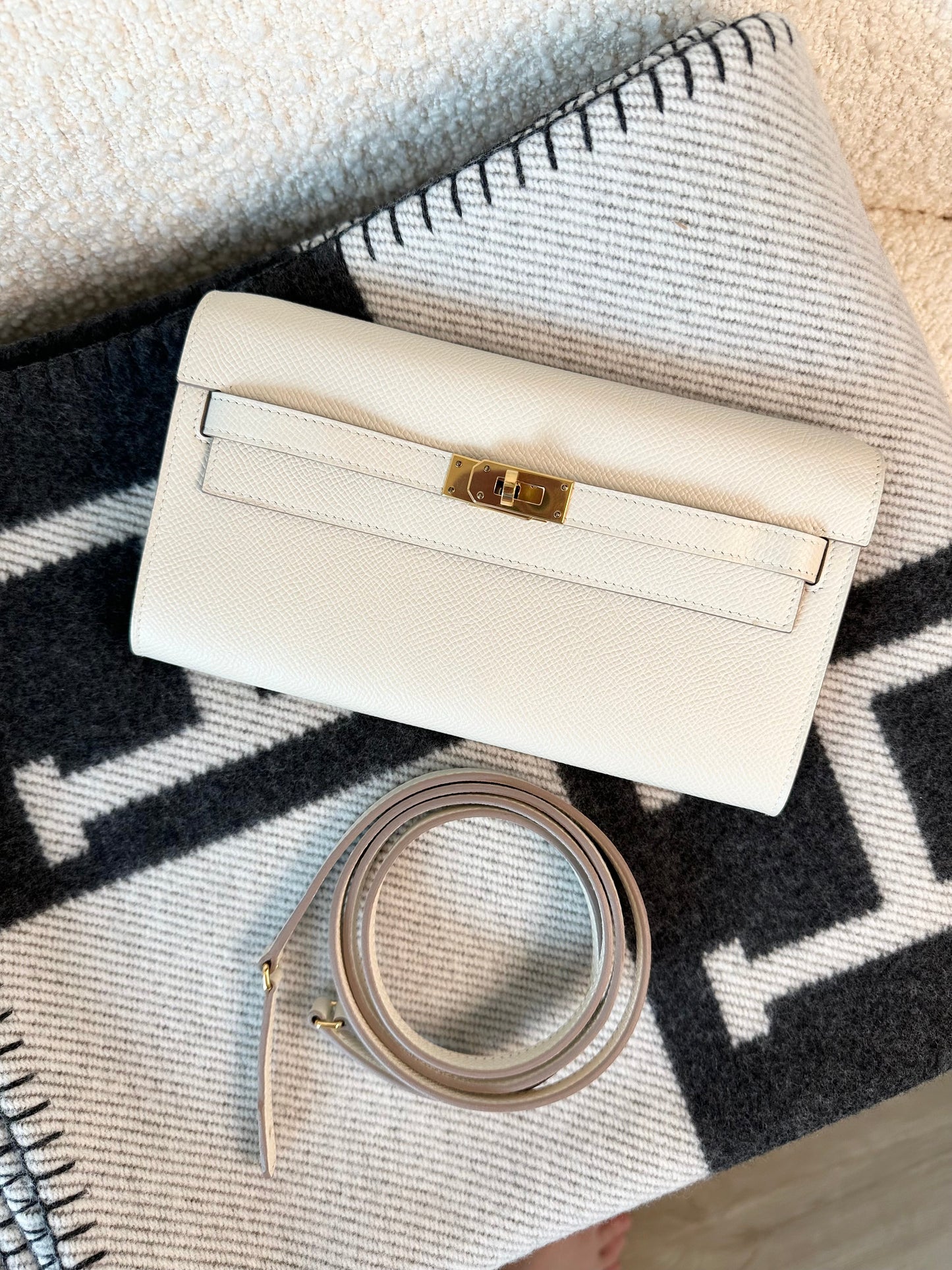 Hermes Kelly - To - Go Wallet Craie GHW - Carly Julia Sells Stuff, LLC