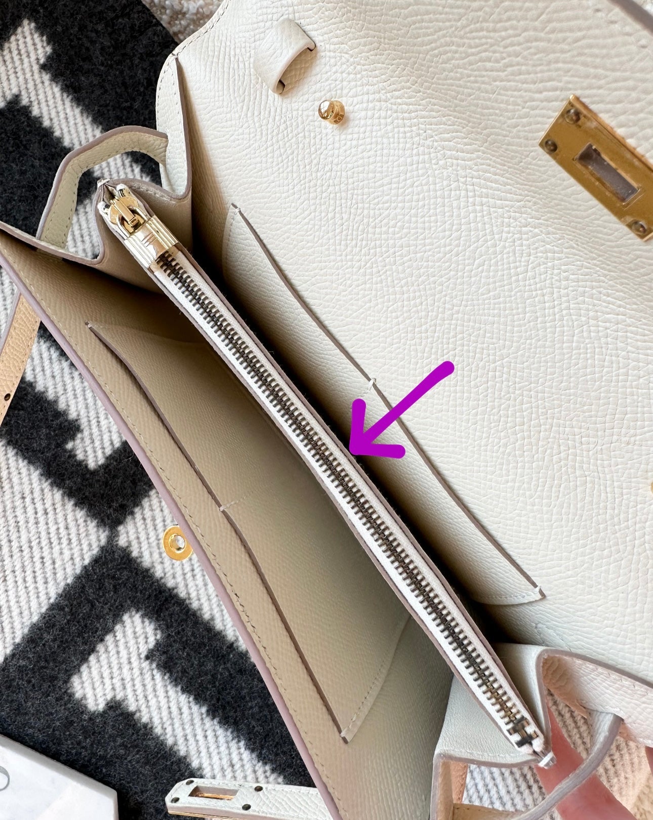 Hermes Kelly - To - Go Wallet Craie GHW - Carly Julia Sells Stuff, LLC