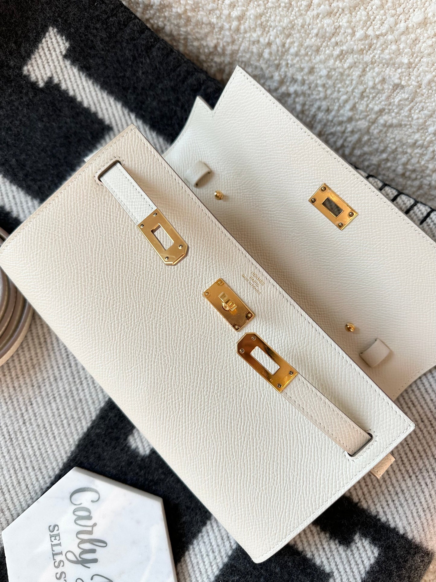 Hermes Kelly - To - Go Wallet Craie GHW - Carly Julia Sells Stuff, LLC