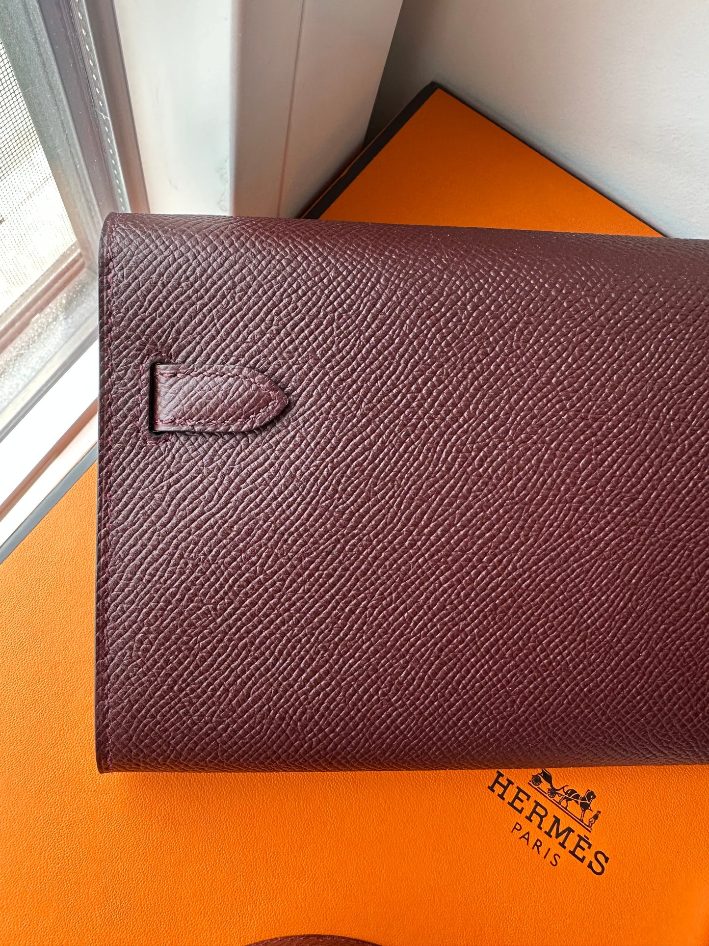 Hermès Kelly Wallet To Go Bordeaux Epsom GHW - Carly Julia Sells Stuff, LLC