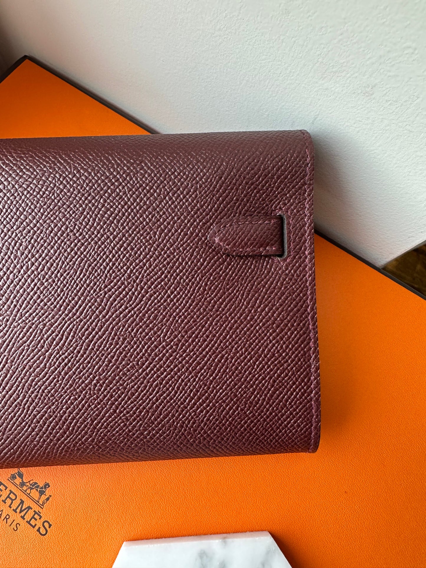 Hermès Kelly Wallet To Go Bordeaux Epsom GHW - Carly Julia Sells Stuff, LLC