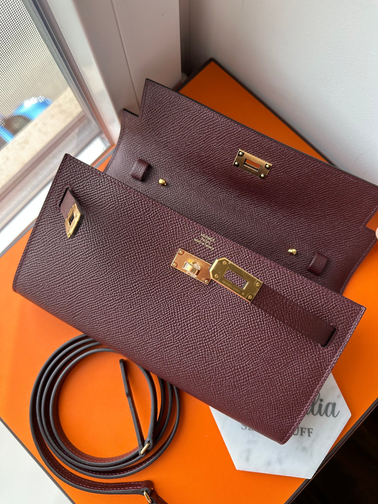 Hermès Kelly Wallet To Go Bordeaux Epsom GHW - Carly Julia Sells Stuff, LLC