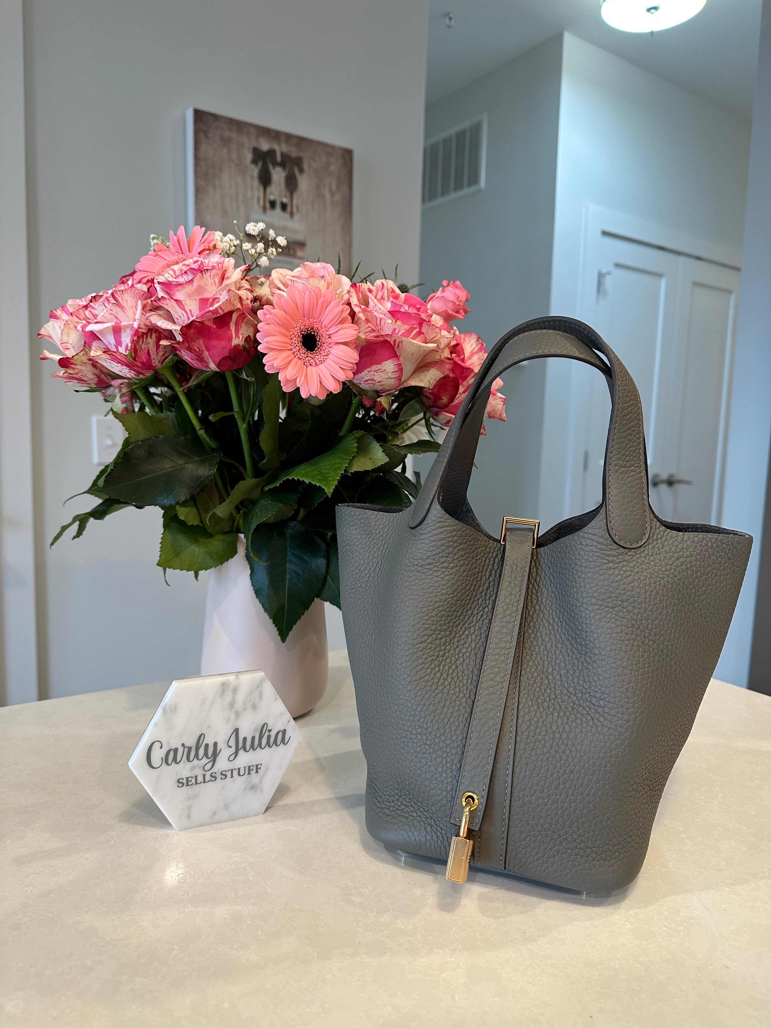 Hermes Picotin 18 Etain Gold Hardware