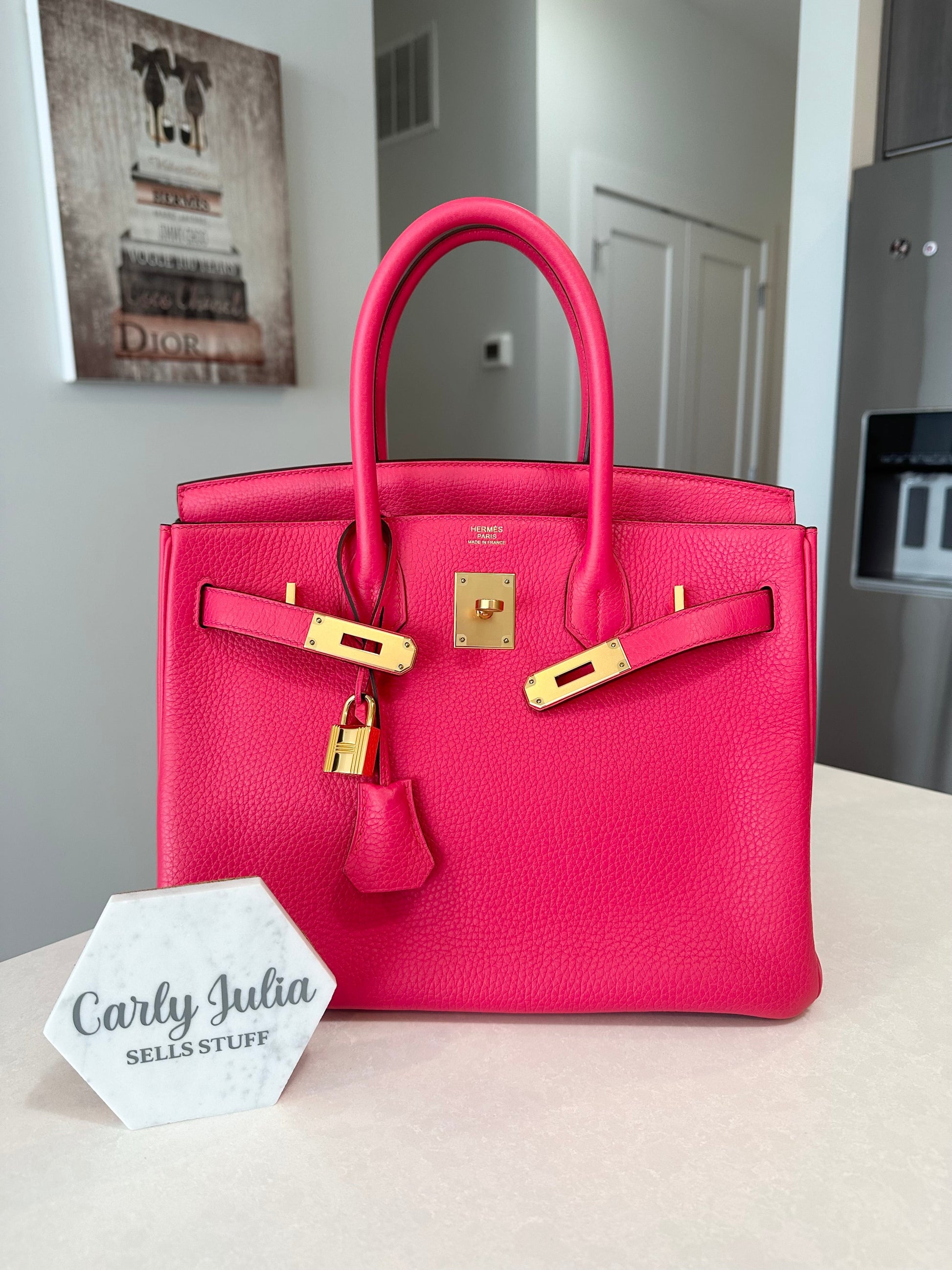 Hermes Rose Extreme Birkin 30 GHW - Carly Julia Sells Stuff, LLC