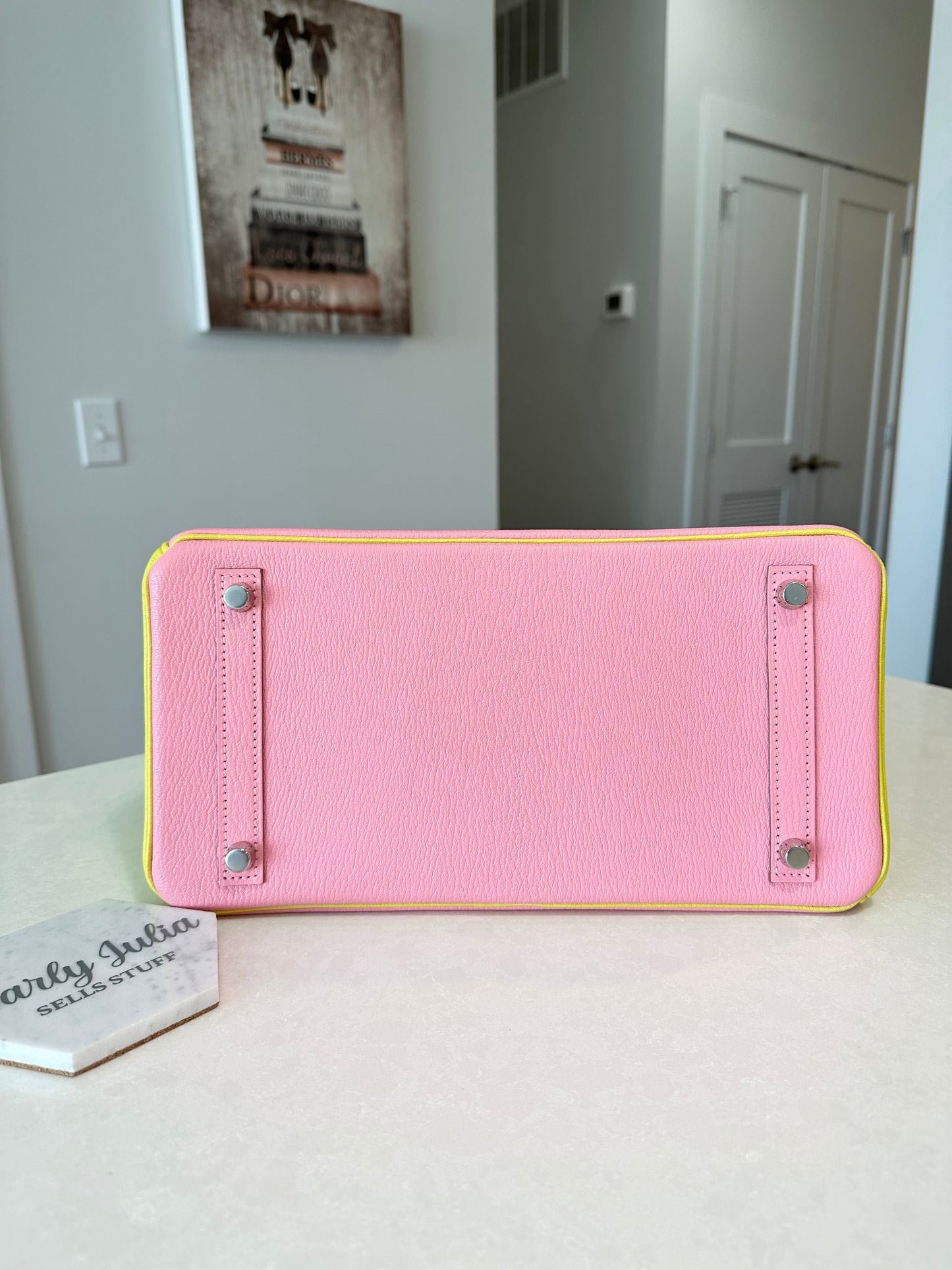 Hermes Special Order Birkin 30 Rose Confetti/Lime Chèvre PHW - Carly Julia Sells Stuff, LLC