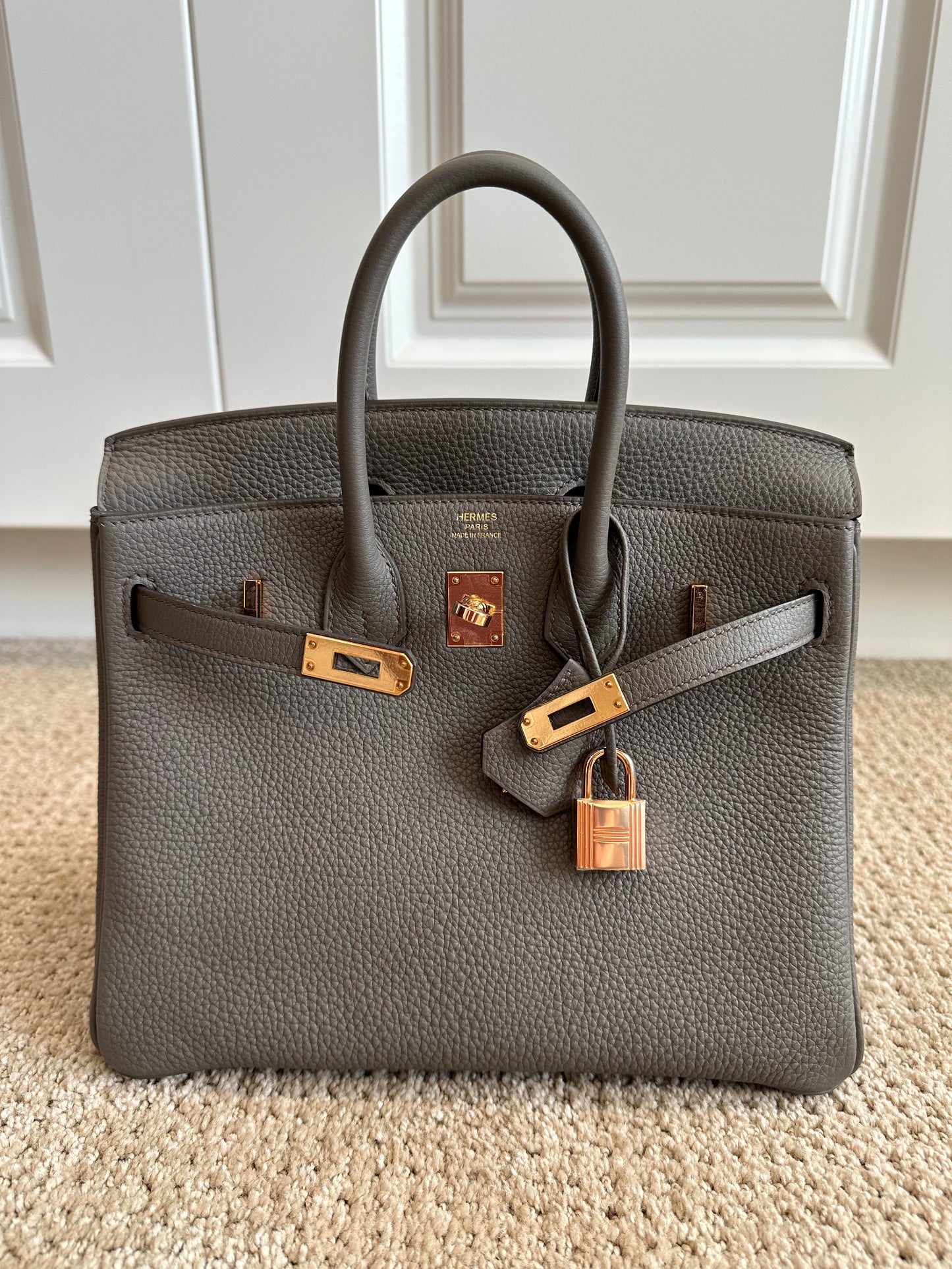Hermes Birkin 25 Etain RGHW